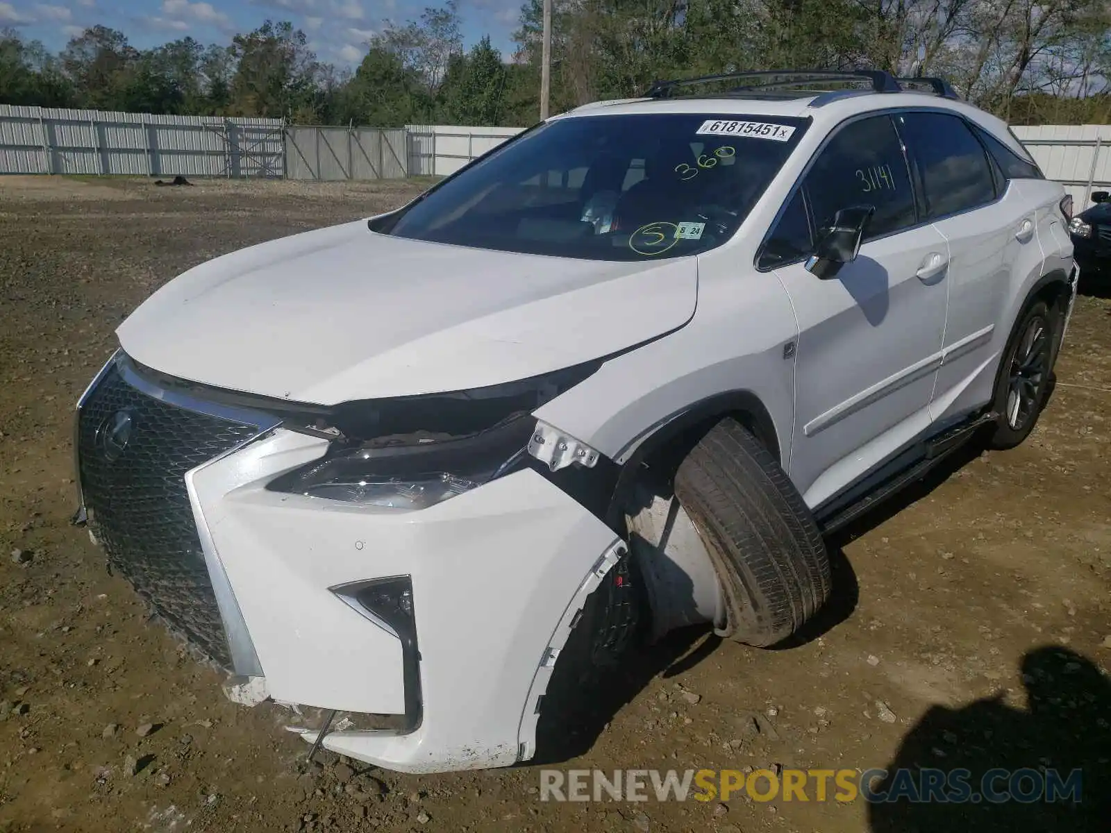 2 Photograph of a damaged car 2T2BZMCA0KC208426 LEXUS RX350 2019