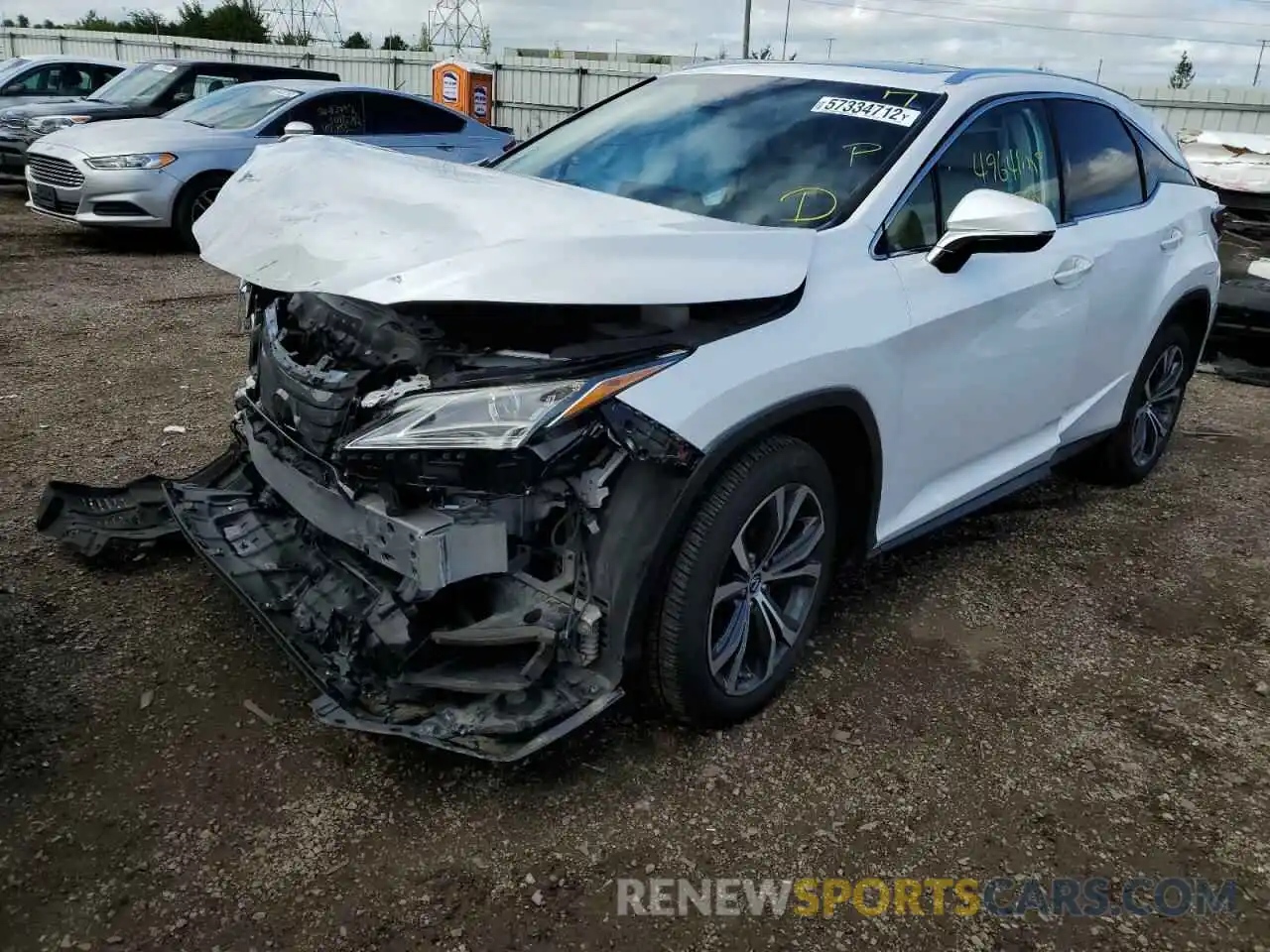 2 Photograph of a damaged car 2T2BZMCA1KC186985 LEXUS RX350 2019