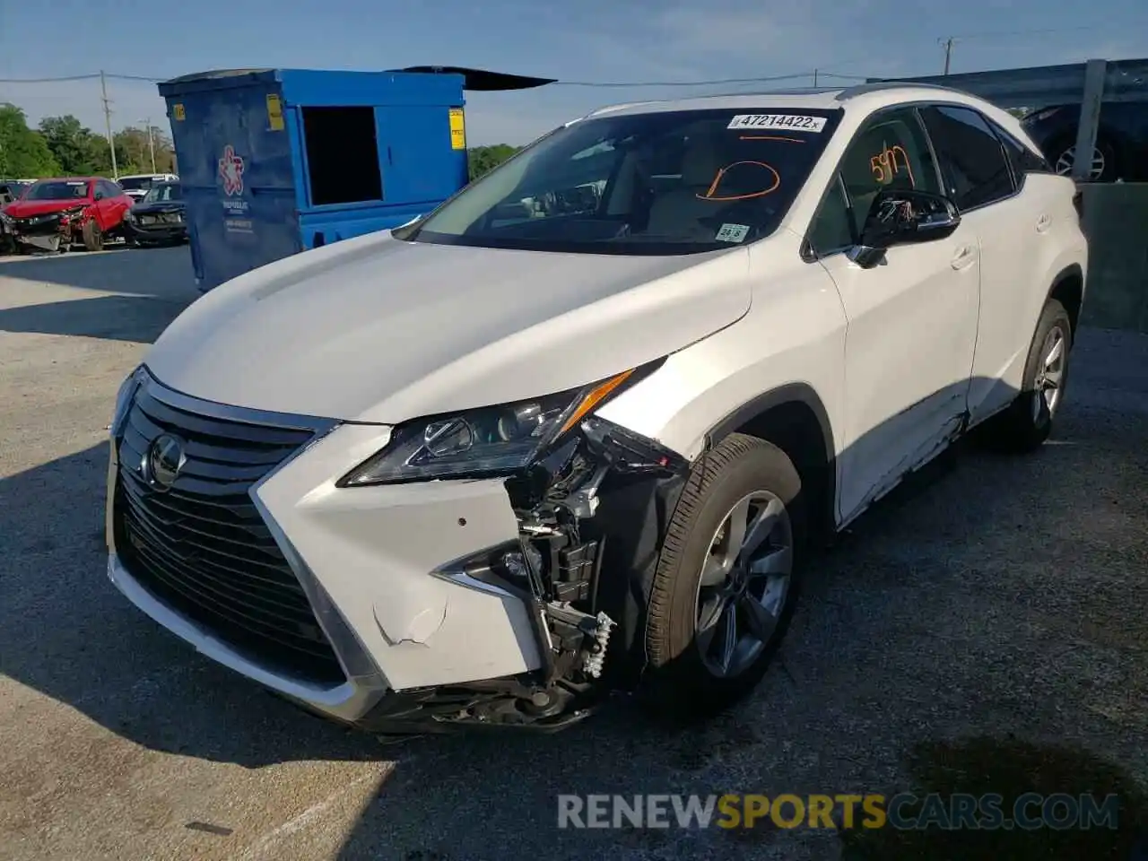 2 Photograph of a damaged car 2T2BZMCA1KC202330 LEXUS RX350 2019