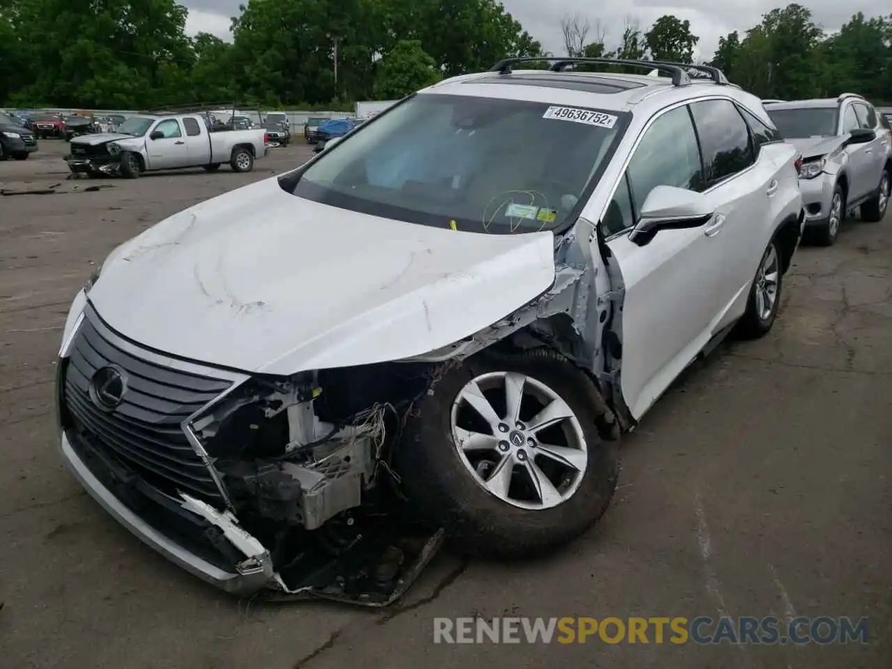 2 Photograph of a damaged car 2T2BZMCA6KC188828 LEXUS RX350 2019