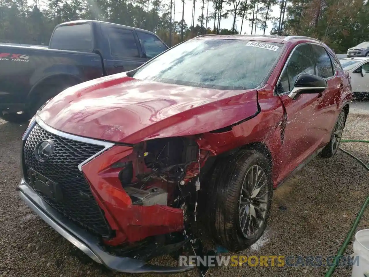 2 Photograph of a damaged car 2T2BZMCA8KC176065 LEXUS RX350 2019