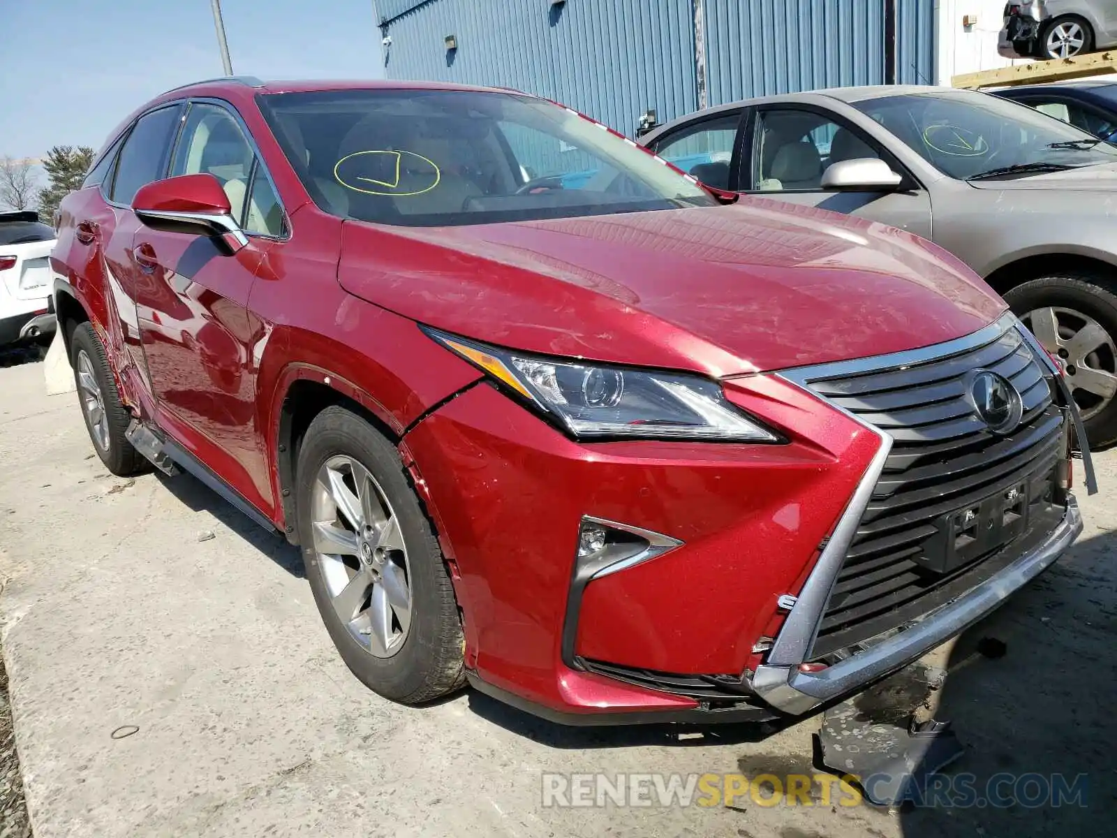 1 Photograph of a damaged car 2T2BZMCAXKC193112 LEXUS RX350 2019