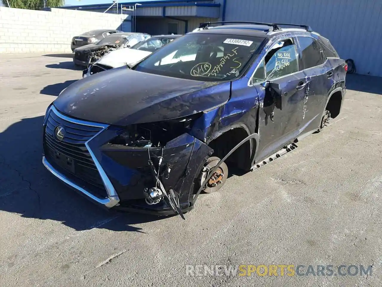 2 Photograph of a damaged car 2T2ZZMCA2KC128639 LEXUS RX350 2019