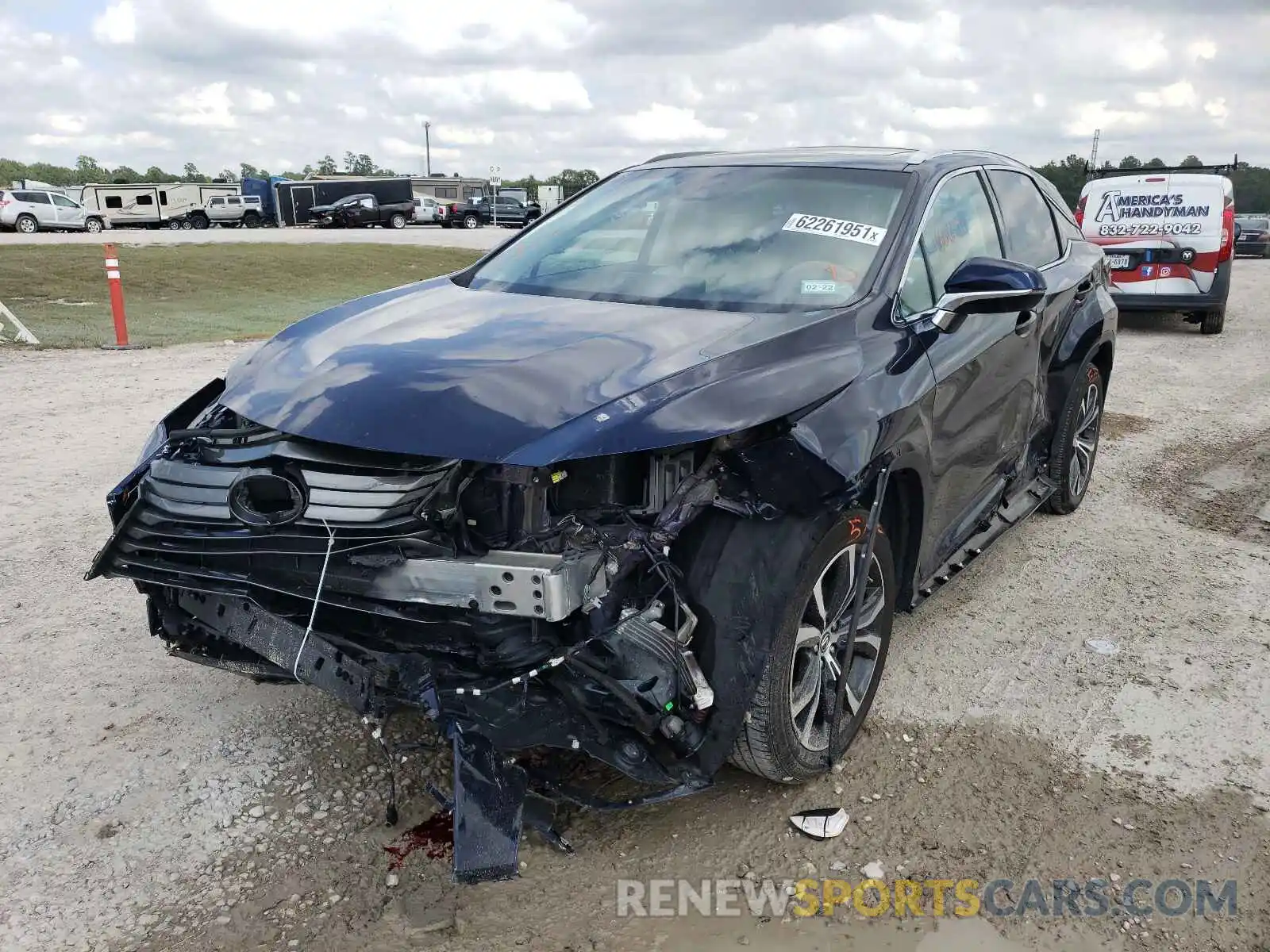 2 Photograph of a damaged car 2T2ZZMCA6KC122696 LEXUS RX350 2019