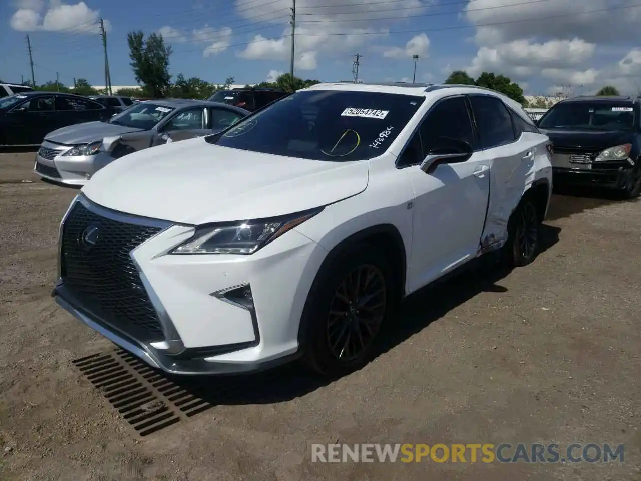 2 Photograph of a damaged car 2T2ZZMCA6KC143984 LEXUS RX350 2019