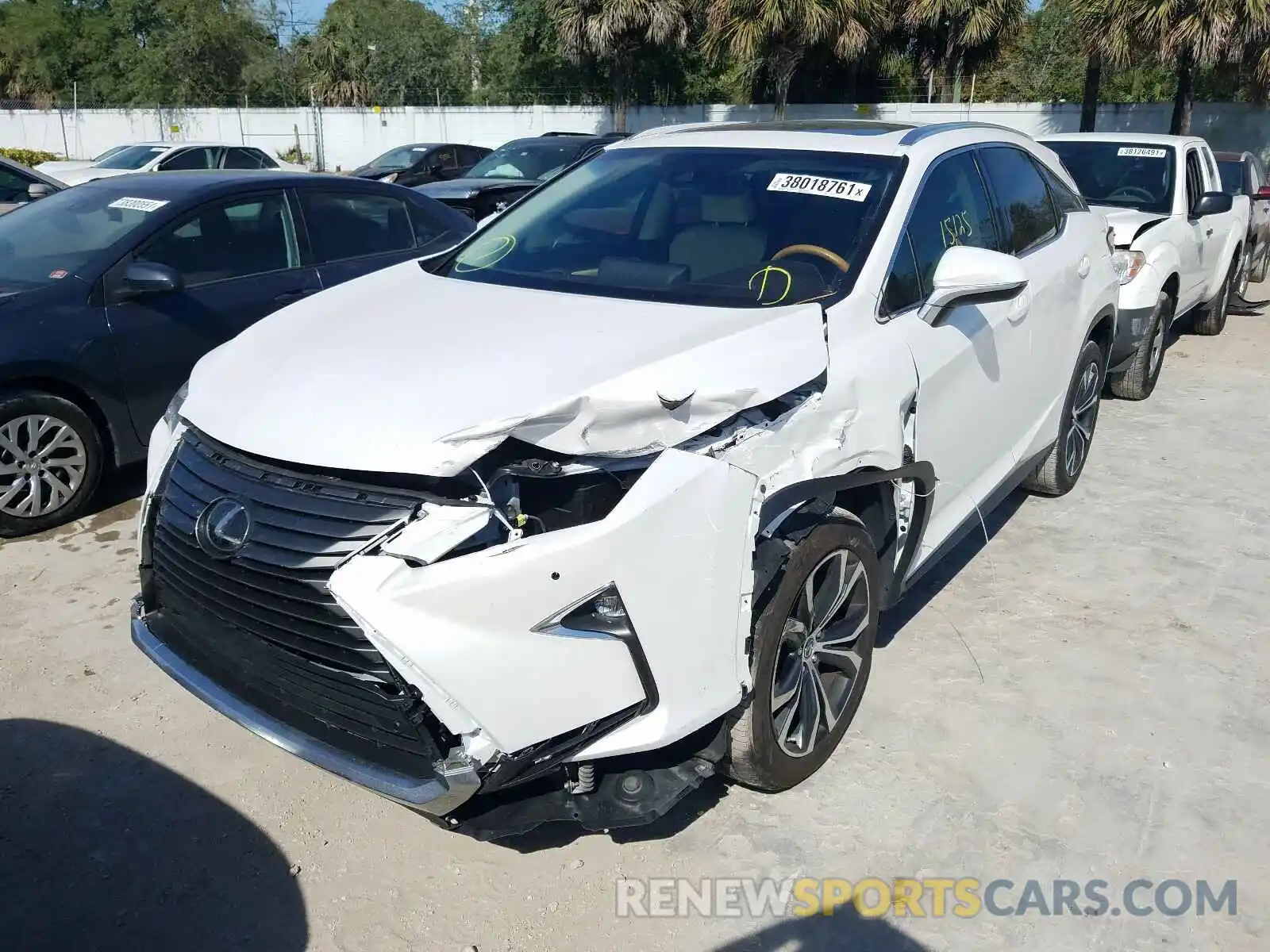 2 Photograph of a damaged car 2T2ZZMCA7KC130273 LEXUS RX350 2019