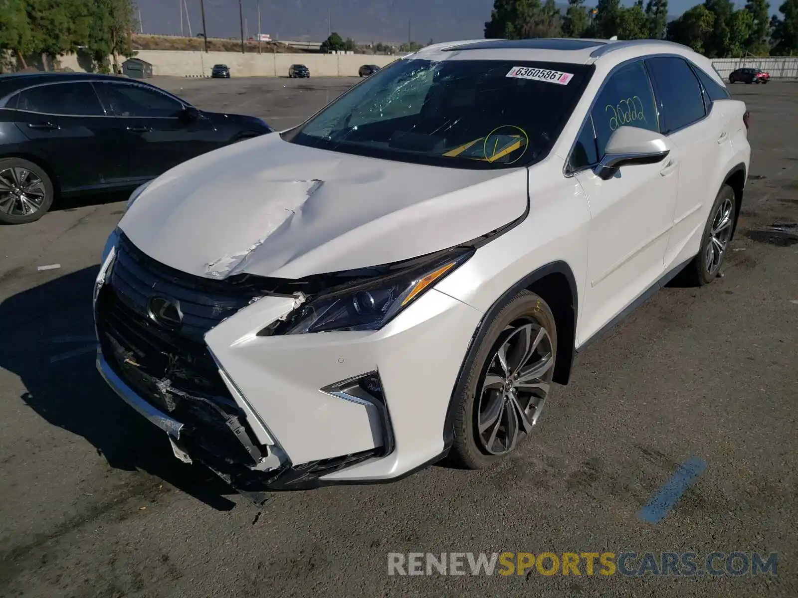 2 Photograph of a damaged car 2T2ZZMCA8KC143016 LEXUS RX350 2019