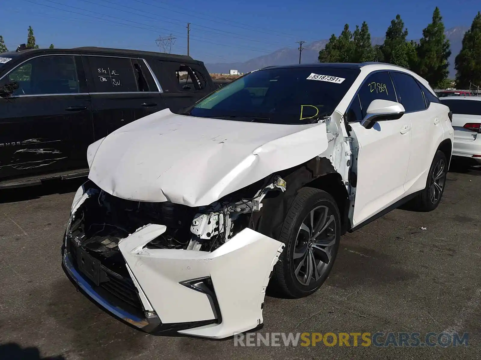 2 Photograph of a damaged car 2T2ZZMCA9KC123549 LEXUS RX350 2019