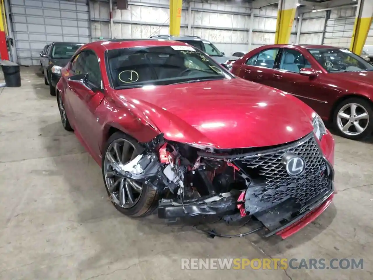 1 Photograph of a damaged car JTHSZ5BCXK5009795 LEXUS RX350 2019