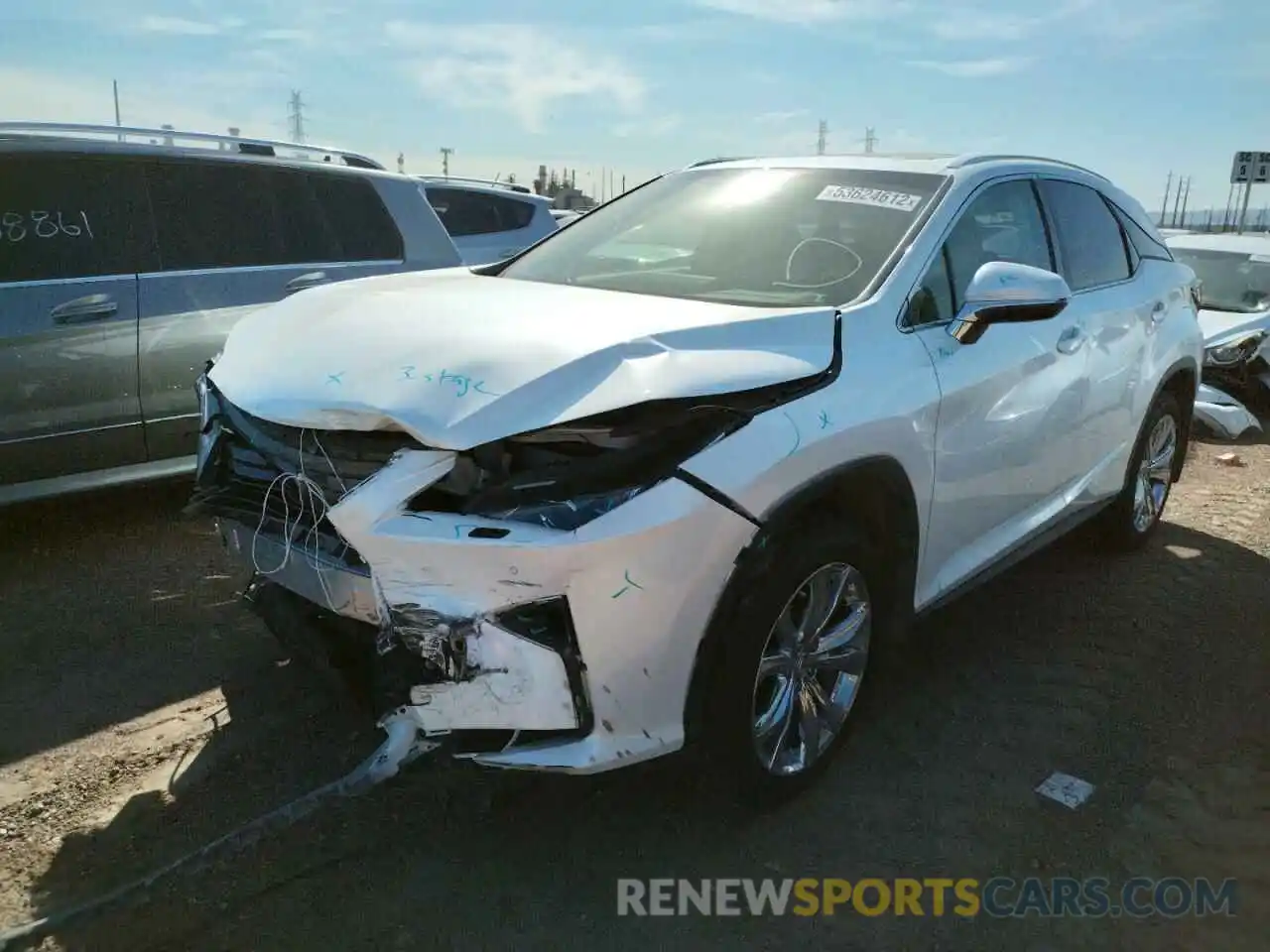 2 Photograph of a damaged car JTJBZMCA3K2042368 LEXUS RX350 2019