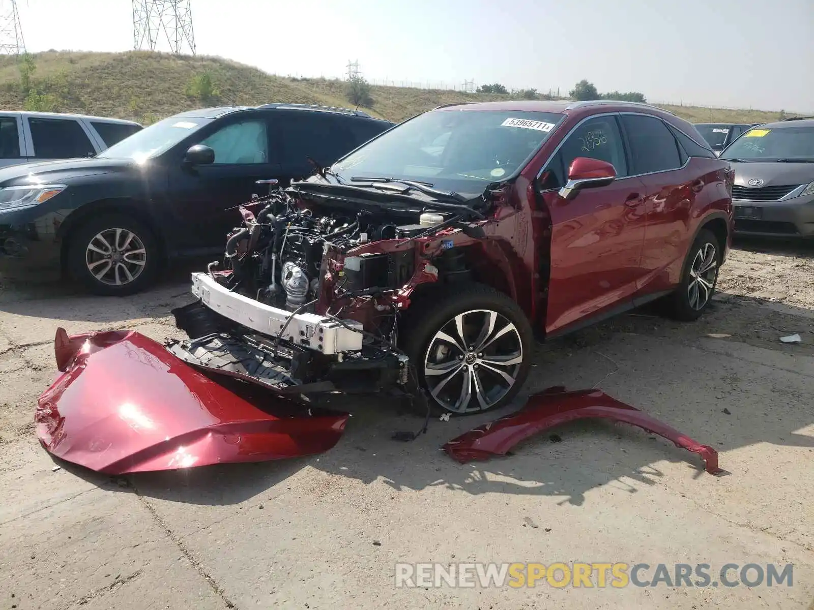 2 Фотография поврежденного автомобиля JTJBZMCA4K2043125 LEXUS RX350 2019