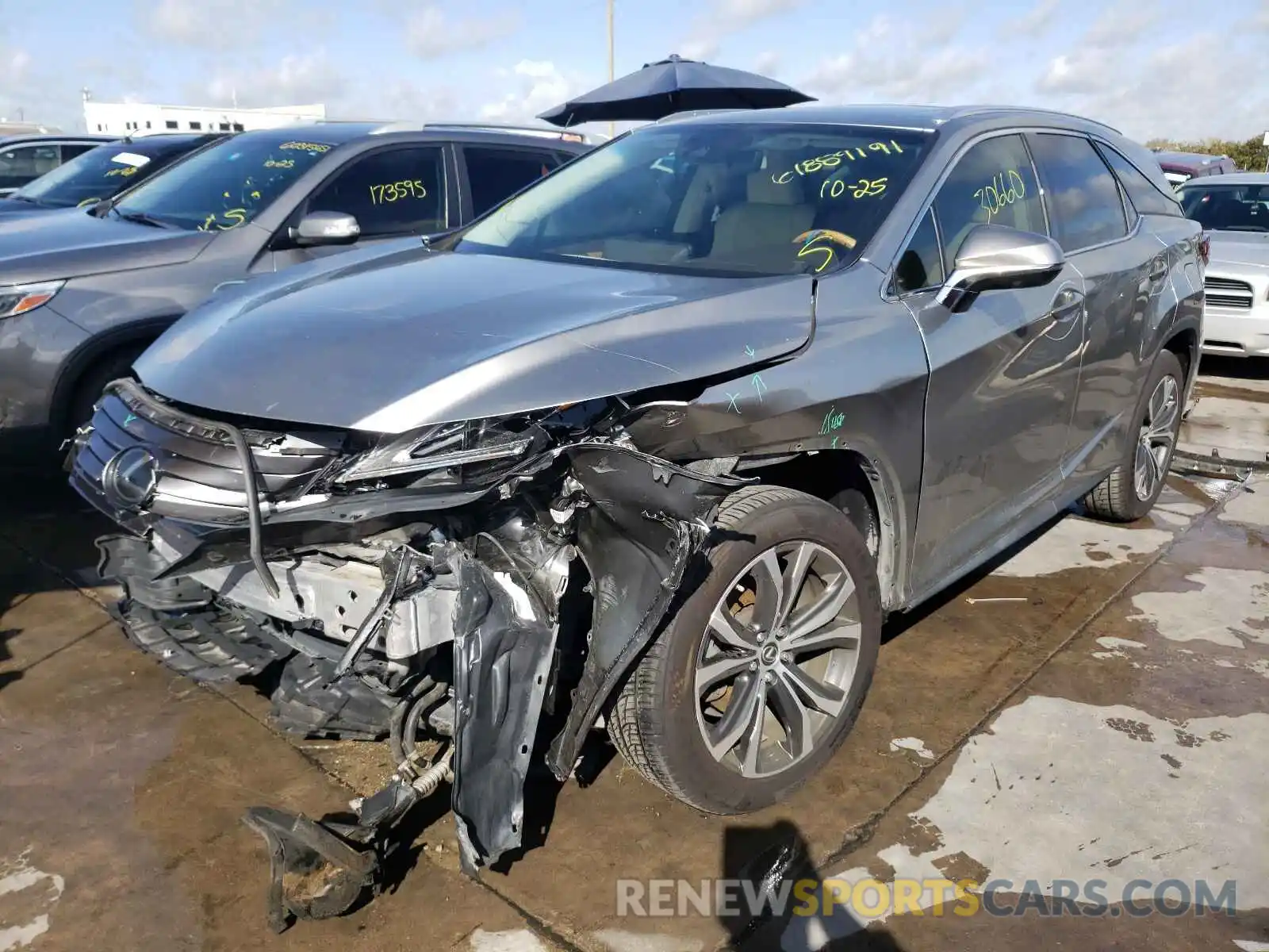 2 Photograph of a damaged car JTJGZKCAXK2010950 LEXUS RX350 2019