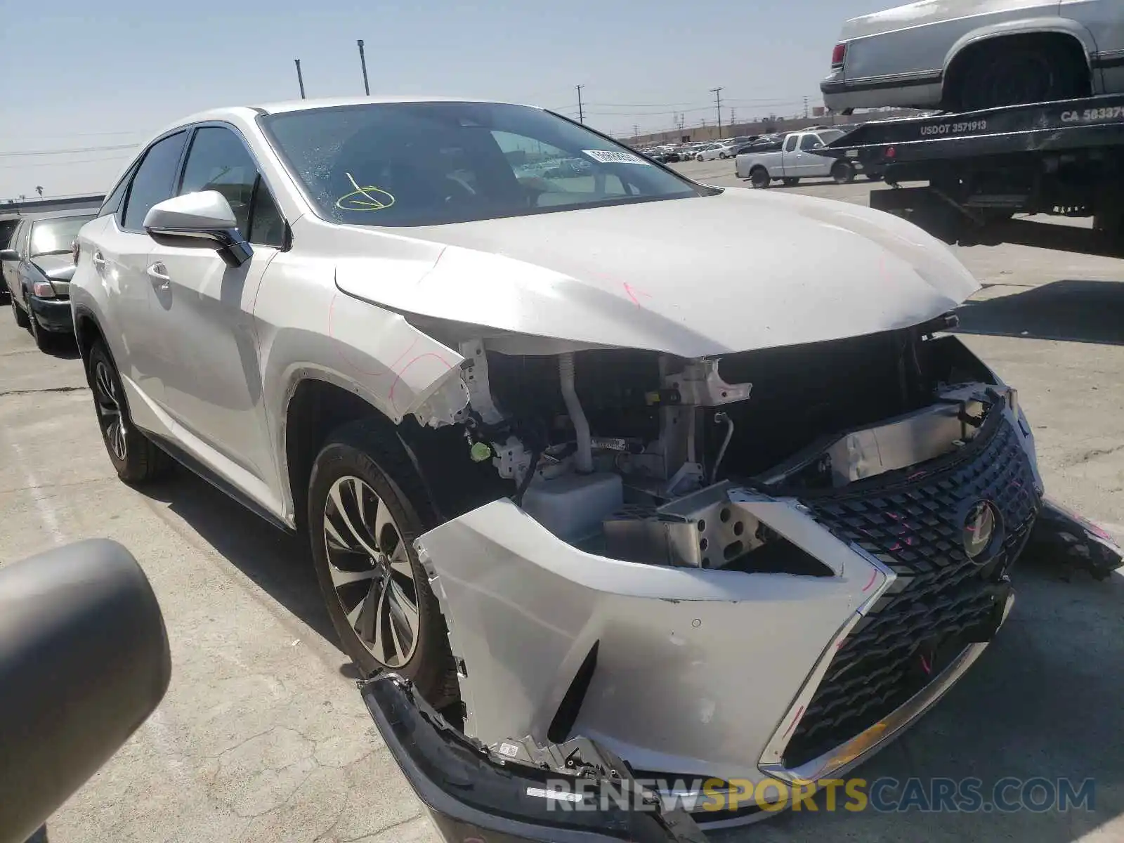 1 Photograph of a damaged car 2T2AZMAA3LC153910 LEXUS RX350 2020