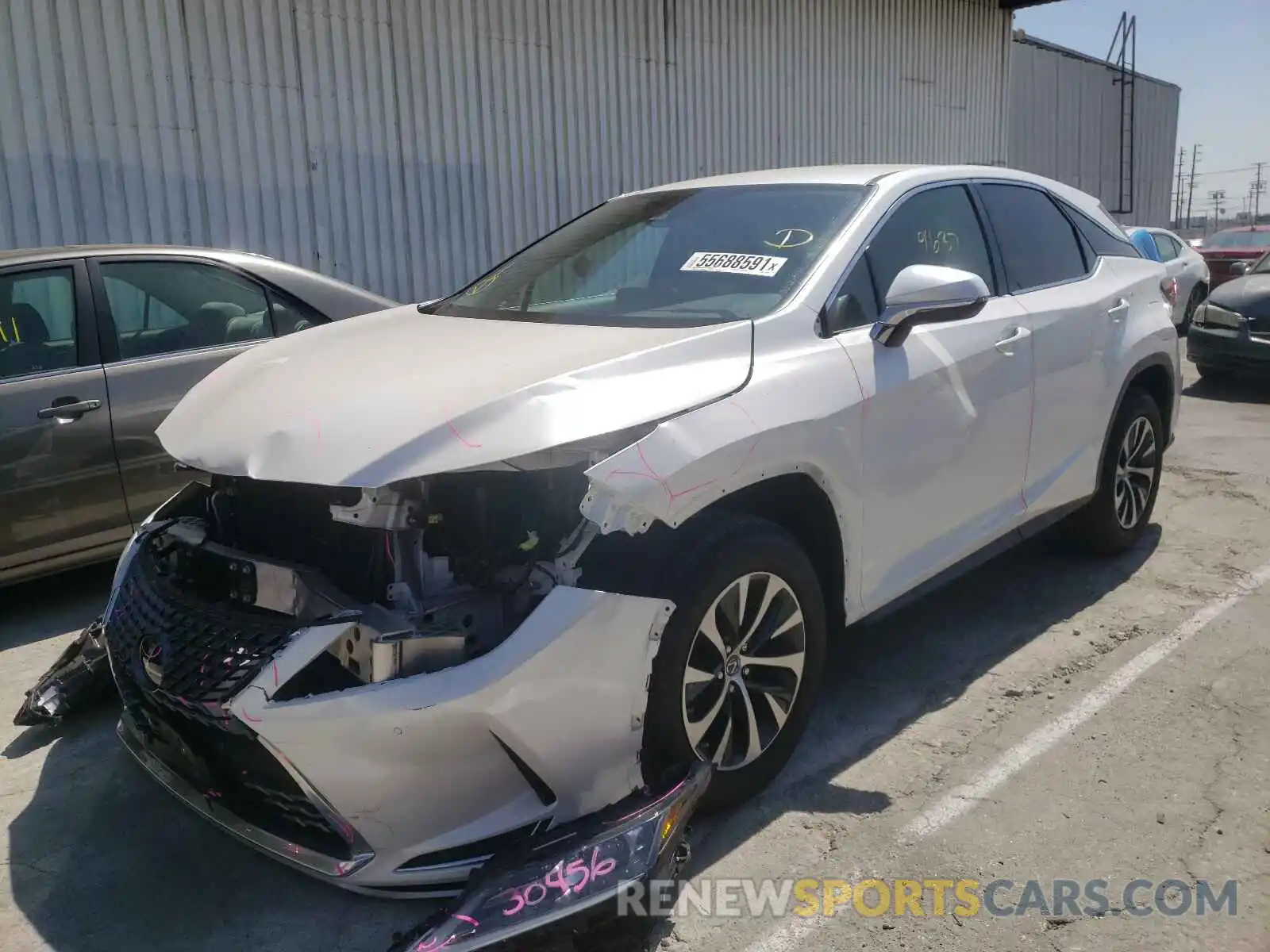 2 Photograph of a damaged car 2T2AZMAA3LC153910 LEXUS RX350 2020