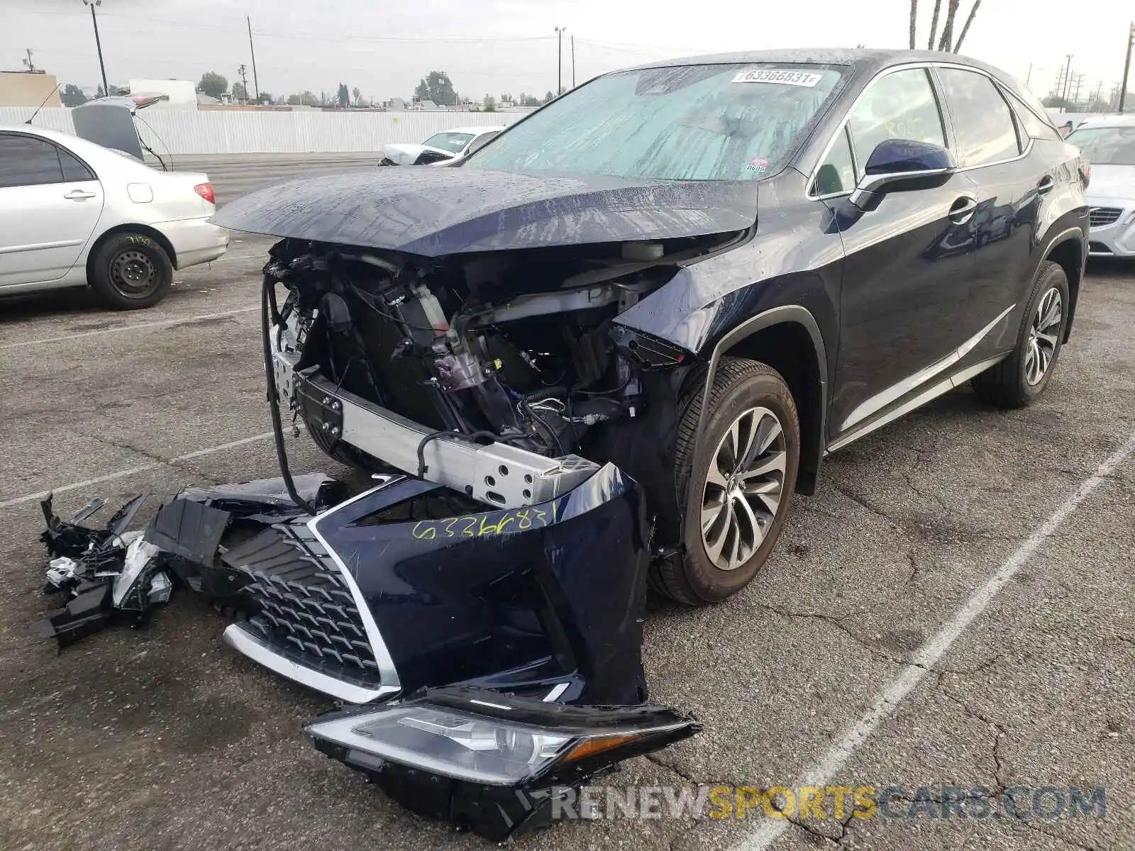 2 Photograph of a damaged car 2T2AZMAA6LC158695 LEXUS RX350 2020