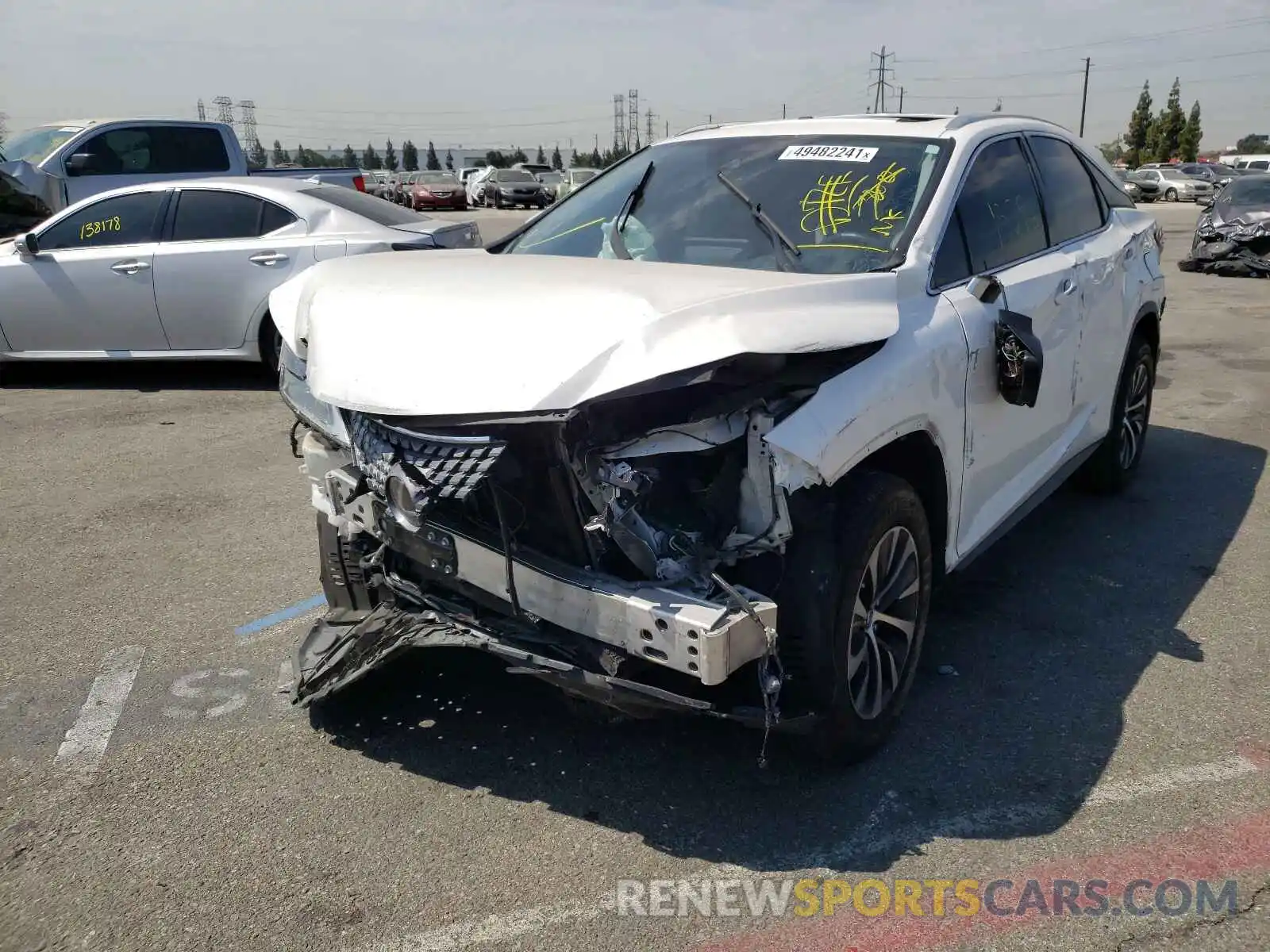 2 Photograph of a damaged car 2T2AZMAA9LC152485 LEXUS RX350 2020