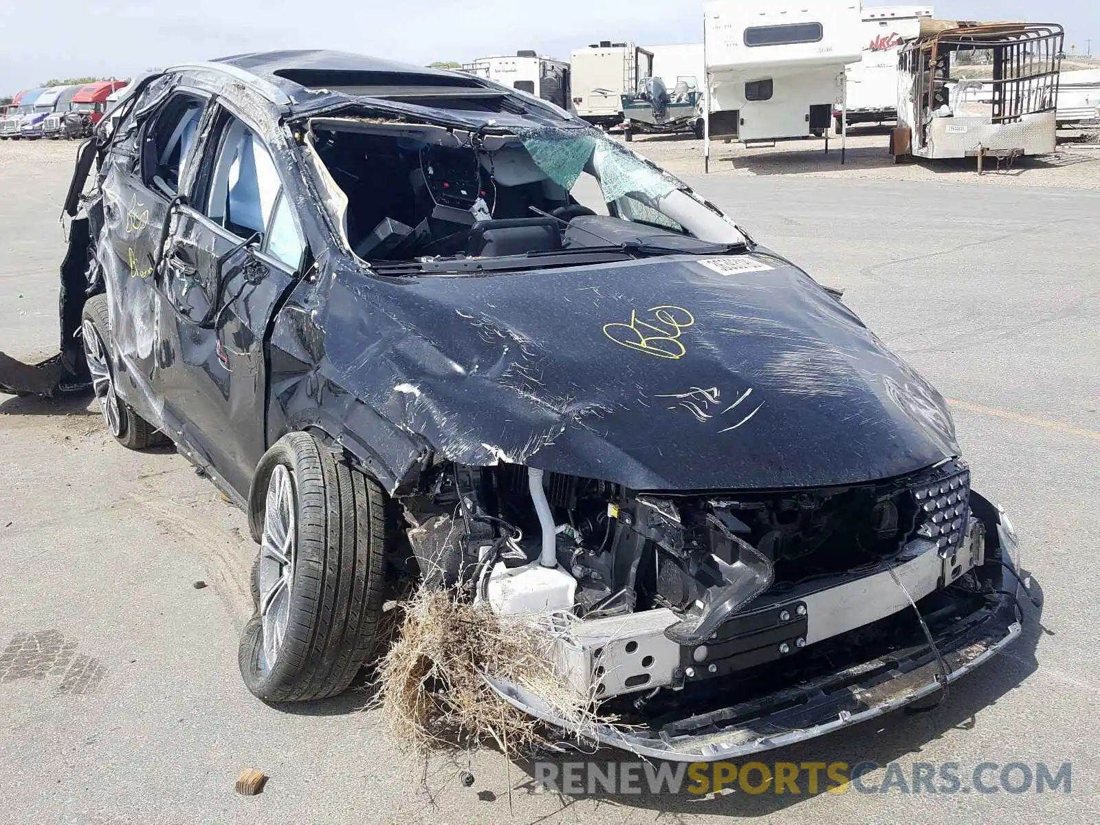 1 Photograph of a damaged car 2T2HZMAA1LC165259 LEXUS RX350 2020