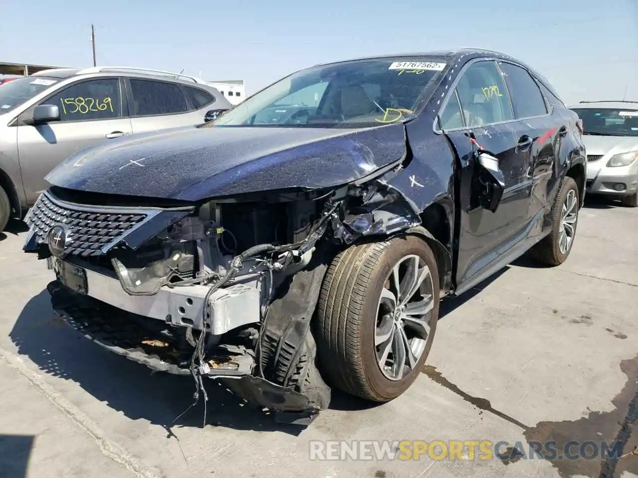 2 Photograph of a damaged car 2T2HZMAA1LC165598 LEXUS RX350 2020