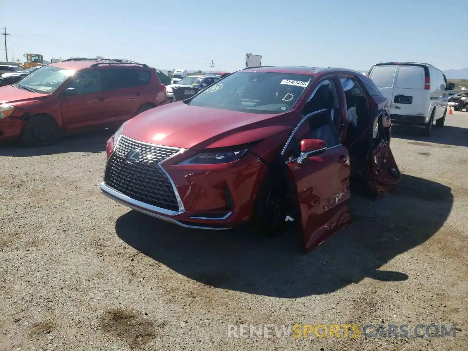 2 Photograph of a damaged car 2T2HZMAA3LC169233 LEXUS RX350 2020