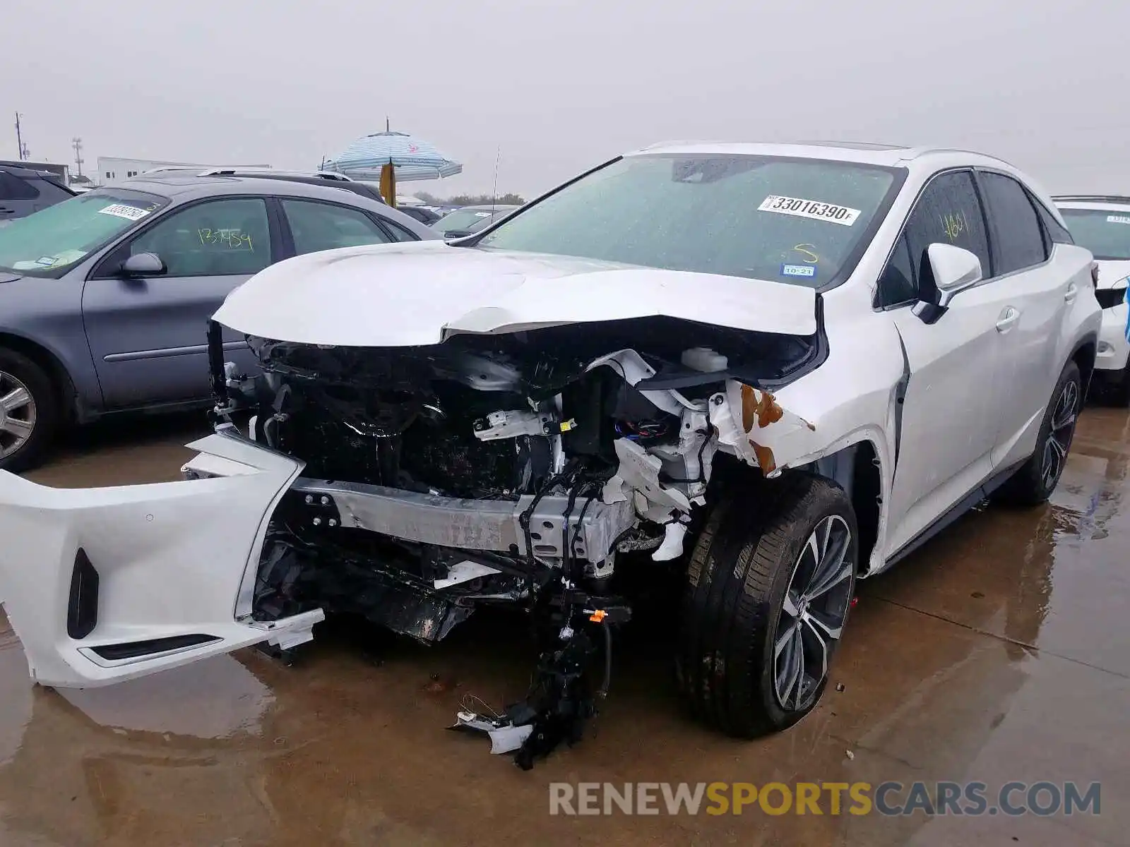 2 Photograph of a damaged car 2T2HZMAA4LC152537 LEXUS RX350 2020