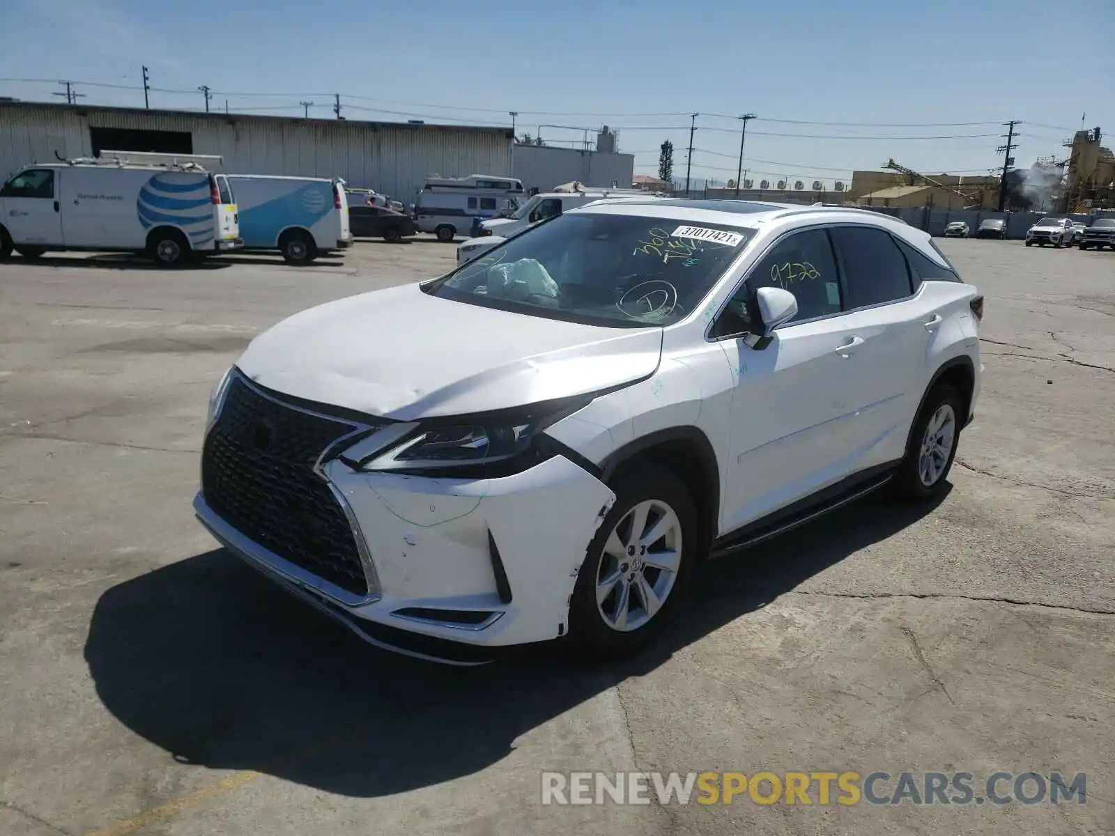 2 Photograph of a damaged car 2T2HZMAA4LC179365 LEXUS RX350 2020