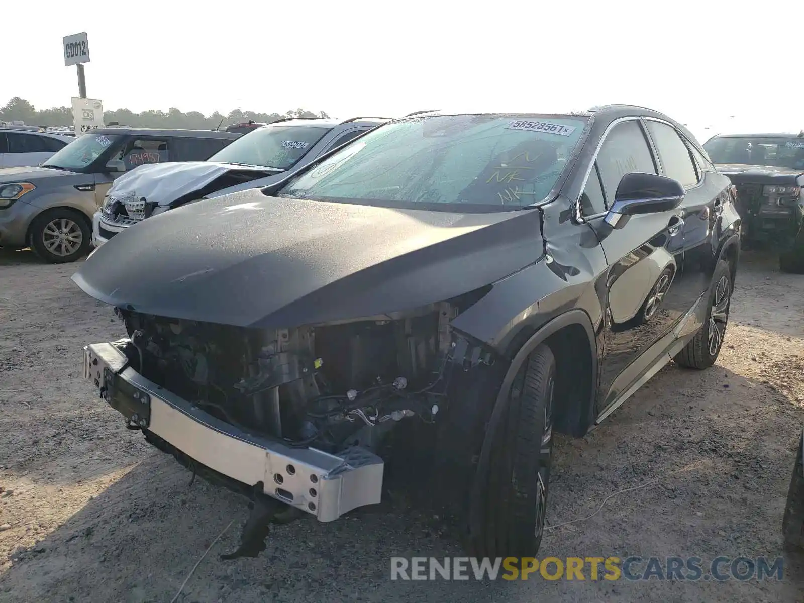 2 Photograph of a damaged car 2T2HZMAA5LC155804 LEXUS RX350 2020