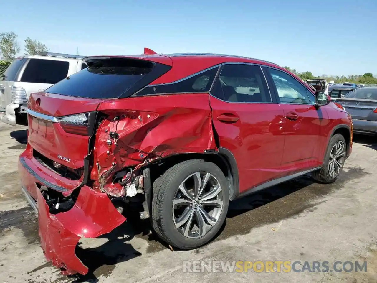 3 Photograph of a damaged car 2T2HZMAA8LC154386 LEXUS RX350 2020