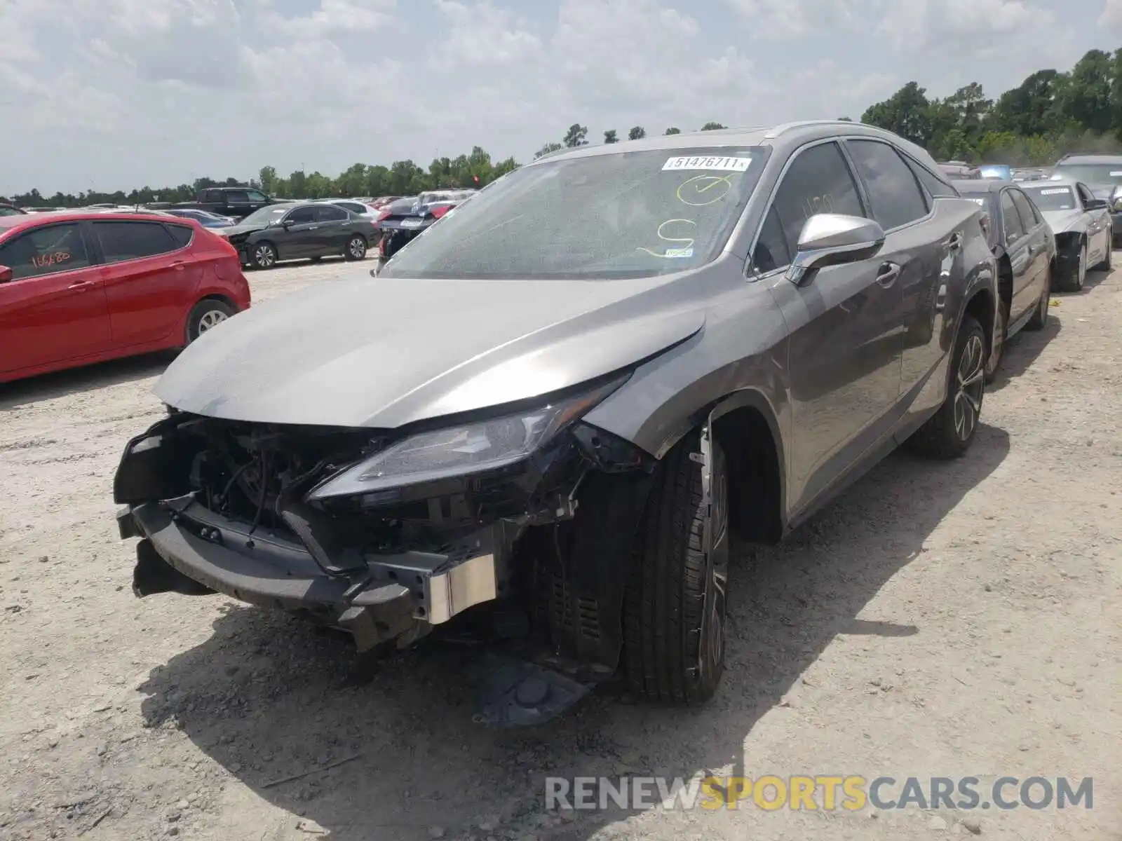 2 Photograph of a damaged car 2T2HZMAA8LC172435 LEXUS RX350 2020