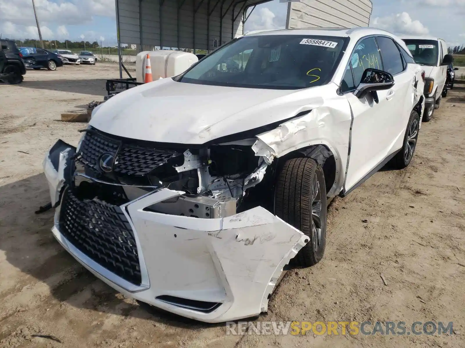 2 Photograph of a damaged car 2T2HZMAA8LC177523 LEXUS RX350 2020