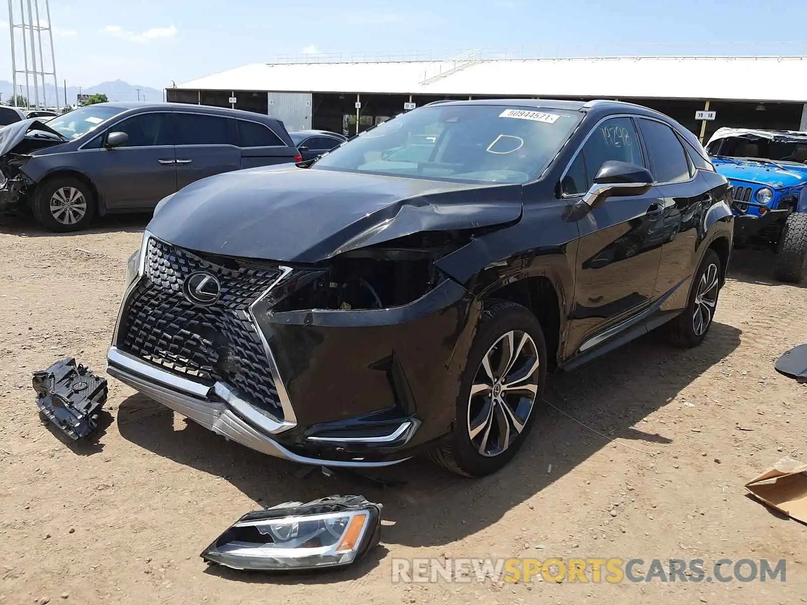 2 Photograph of a damaged car 2T2HZMAAXLC160626 LEXUS RX350 2020