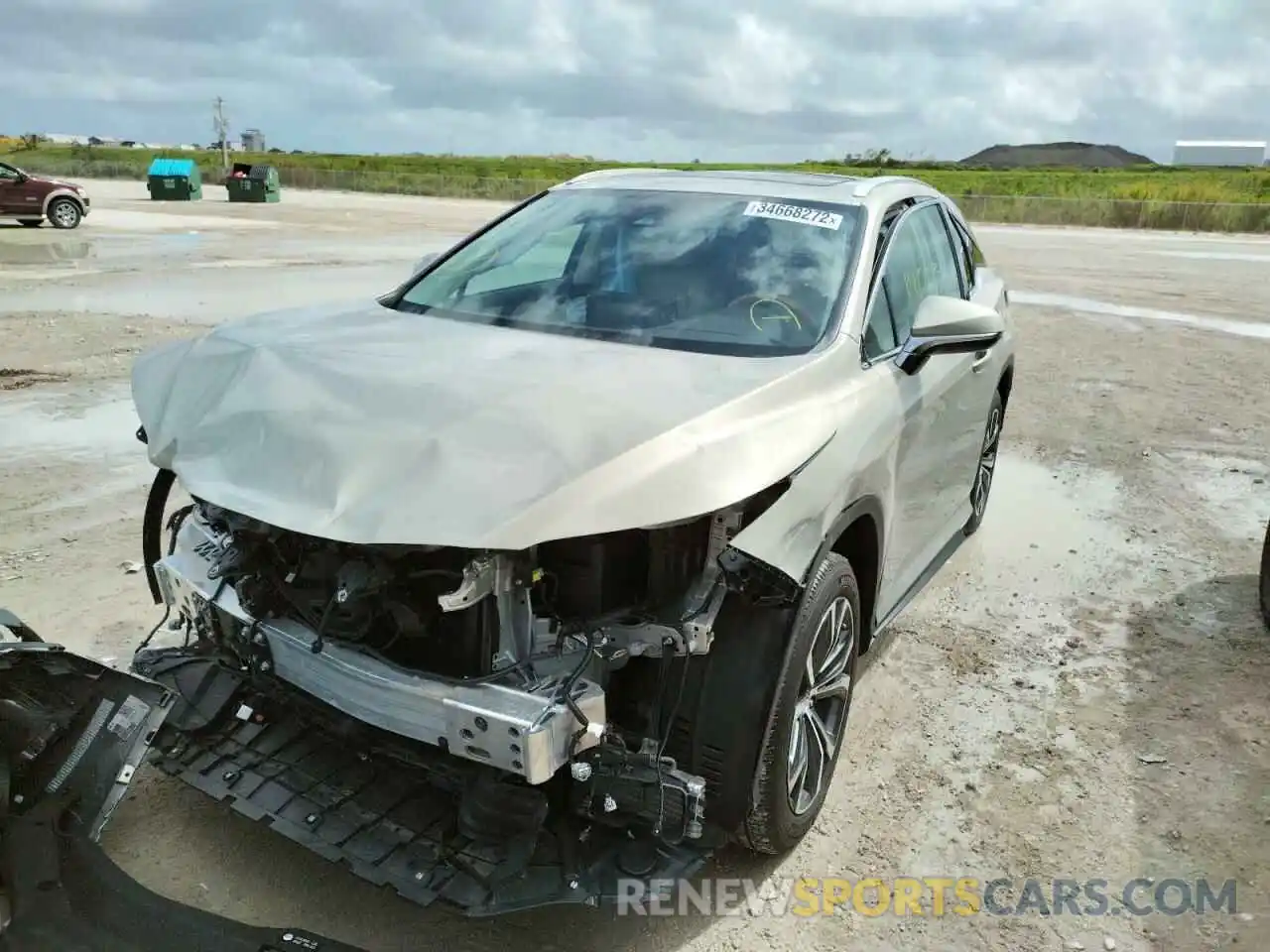 2 Photograph of a damaged car 2T2HZMAAXLC167477 LEXUS RX350 2020