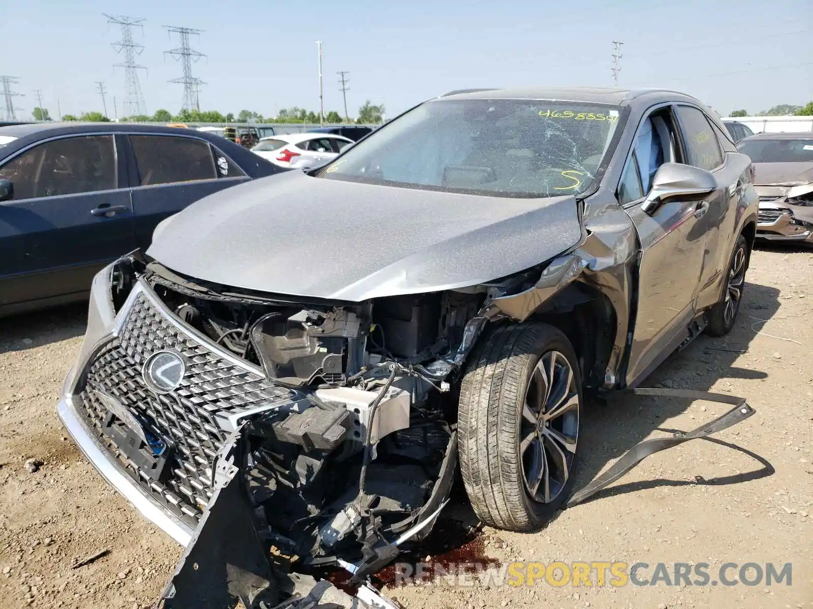 2 Photograph of a damaged car 2T2HZMDA2LC229885 LEXUS RX350 2020