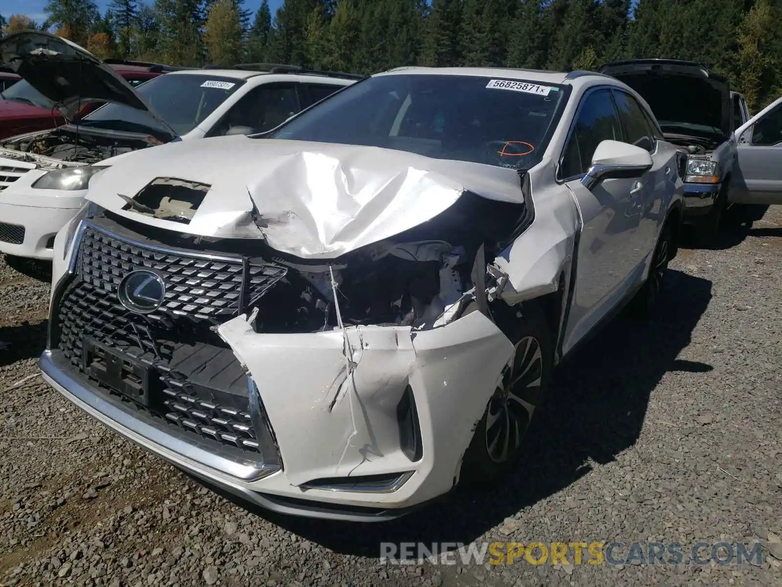 2 Photograph of a damaged car 2T2HZMDA4LC233629 LEXUS RX350 2020