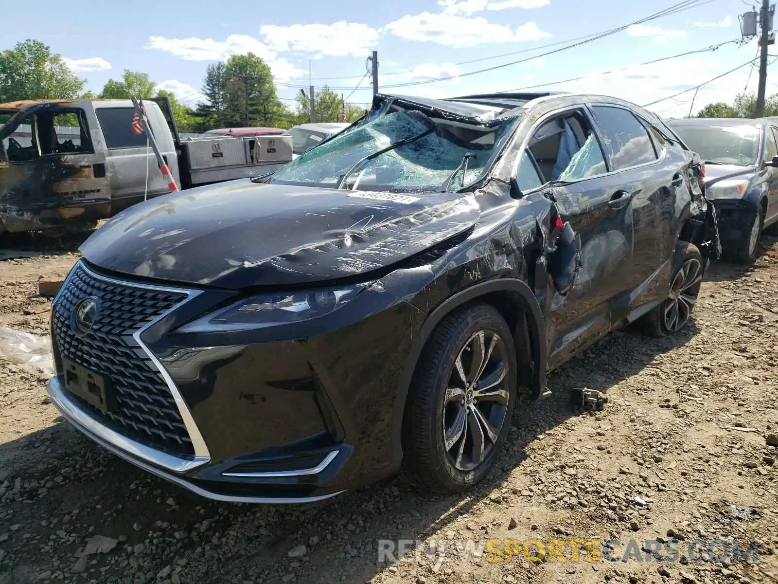 2 Photograph of a damaged car 2T2HZMDA7LC222737 LEXUS RX350 2020