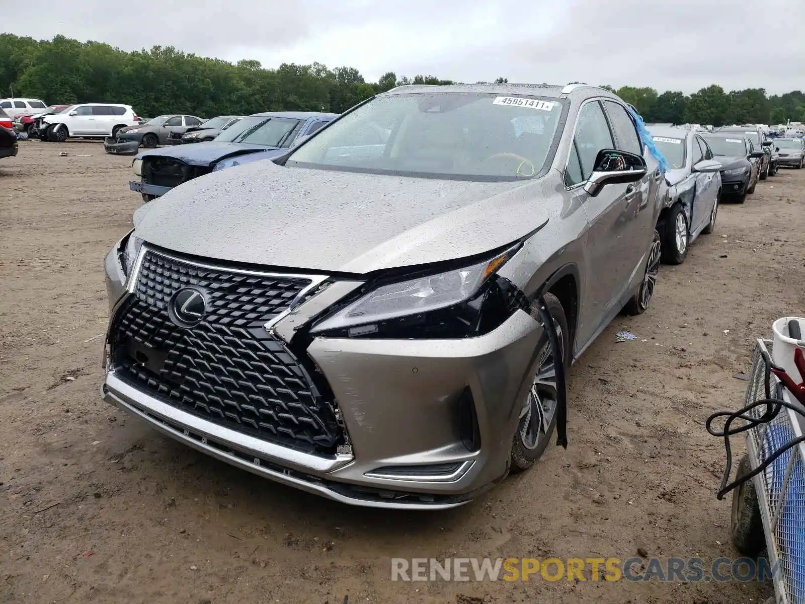 2 Photograph of a damaged car 2T2HZMDA8LC235853 LEXUS RX350 2020