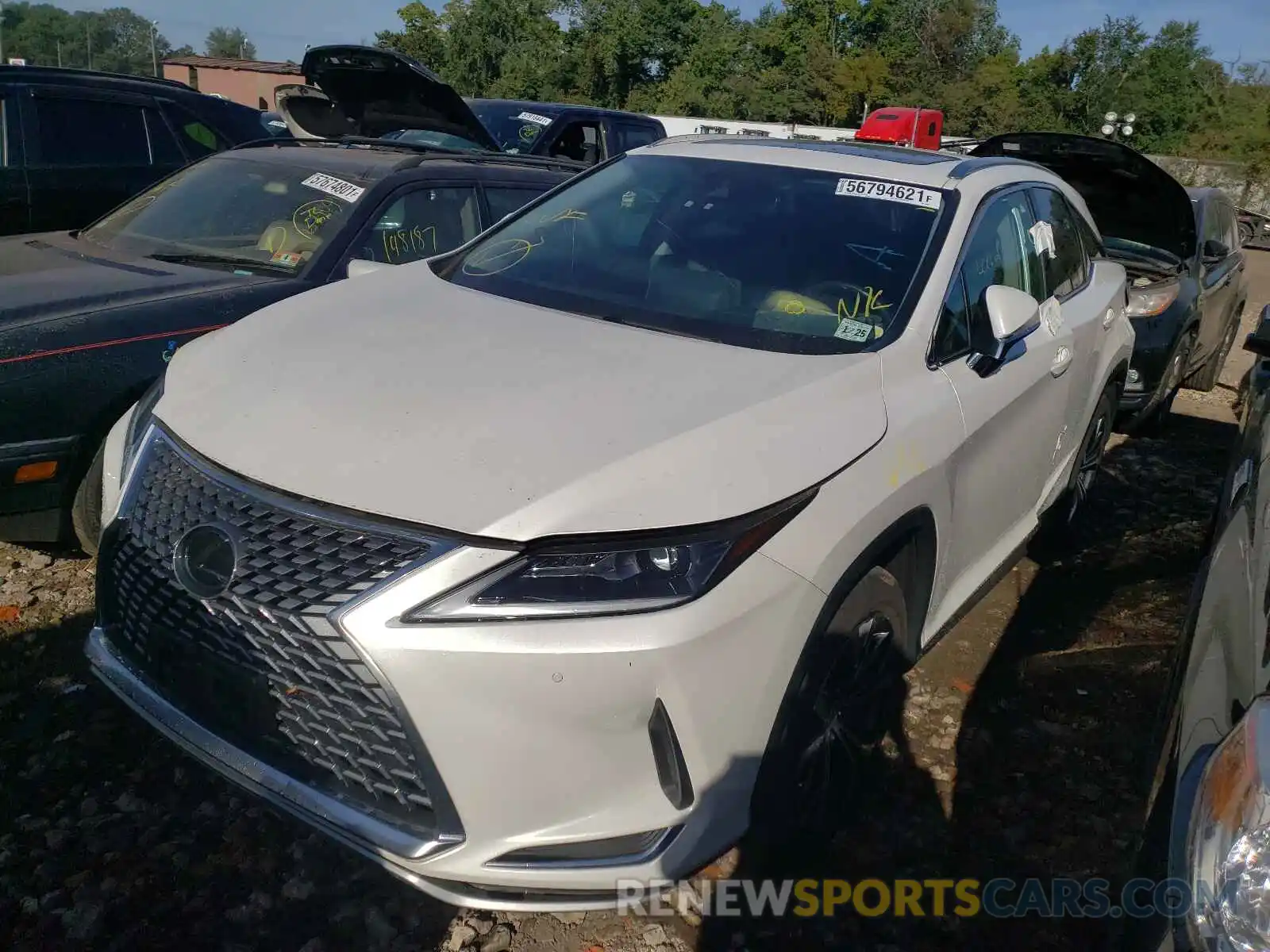 2 Photograph of a damaged car 2T2HZMDA9LC233027 LEXUS RX350 2020