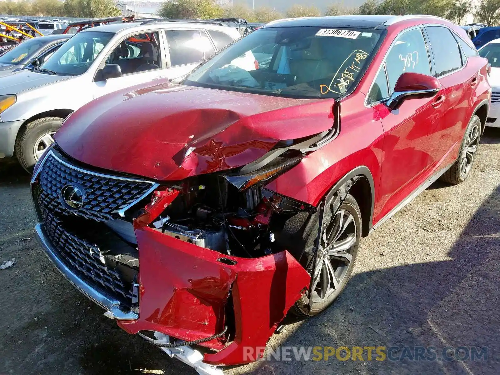 2 Photograph of a damaged car 2T2HZMDAXLC215779 LEXUS RX350 2020