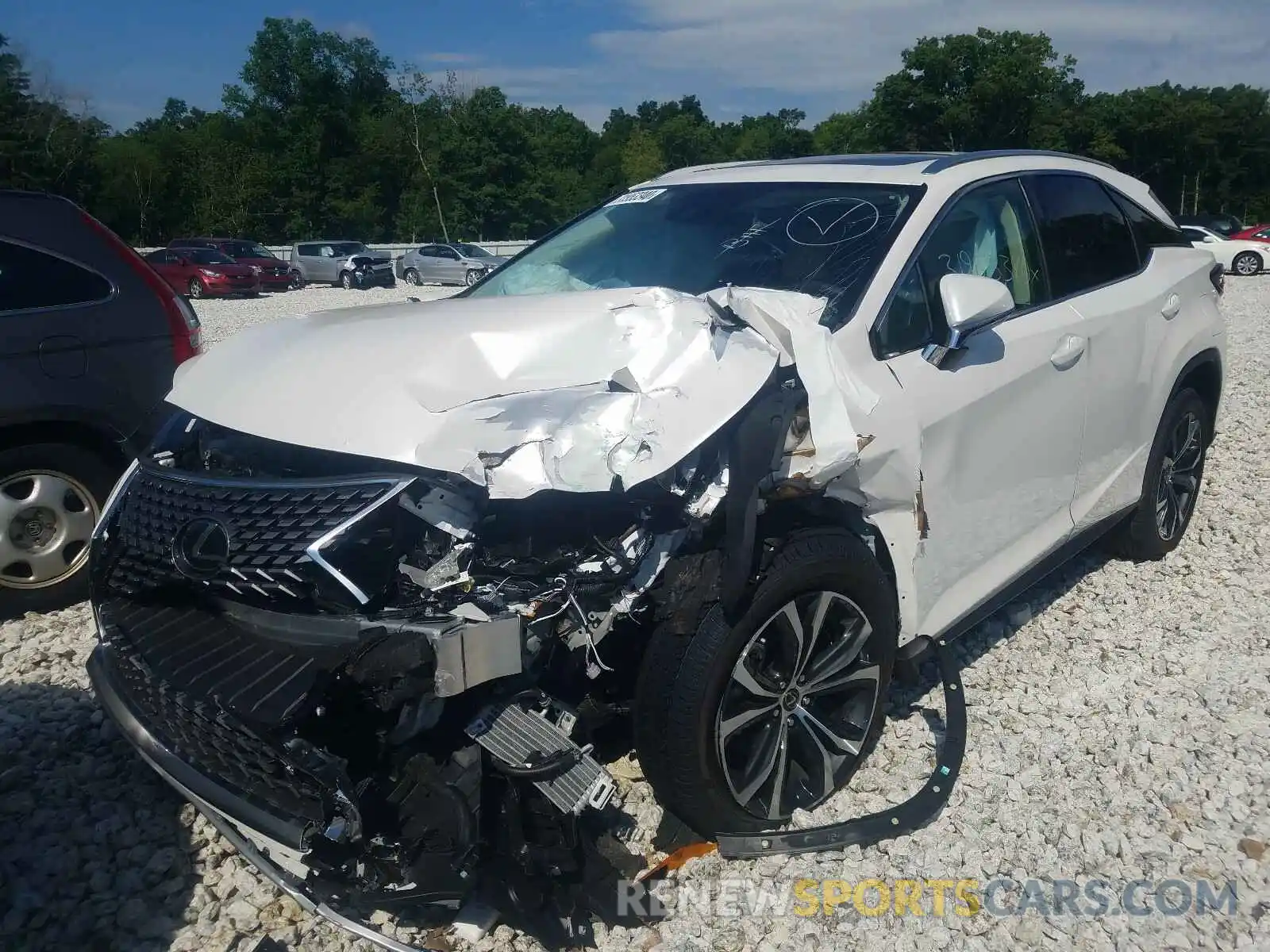 2 Photograph of a damaged car 2T2HZMDAXLC217886 LEXUS RX350 2020