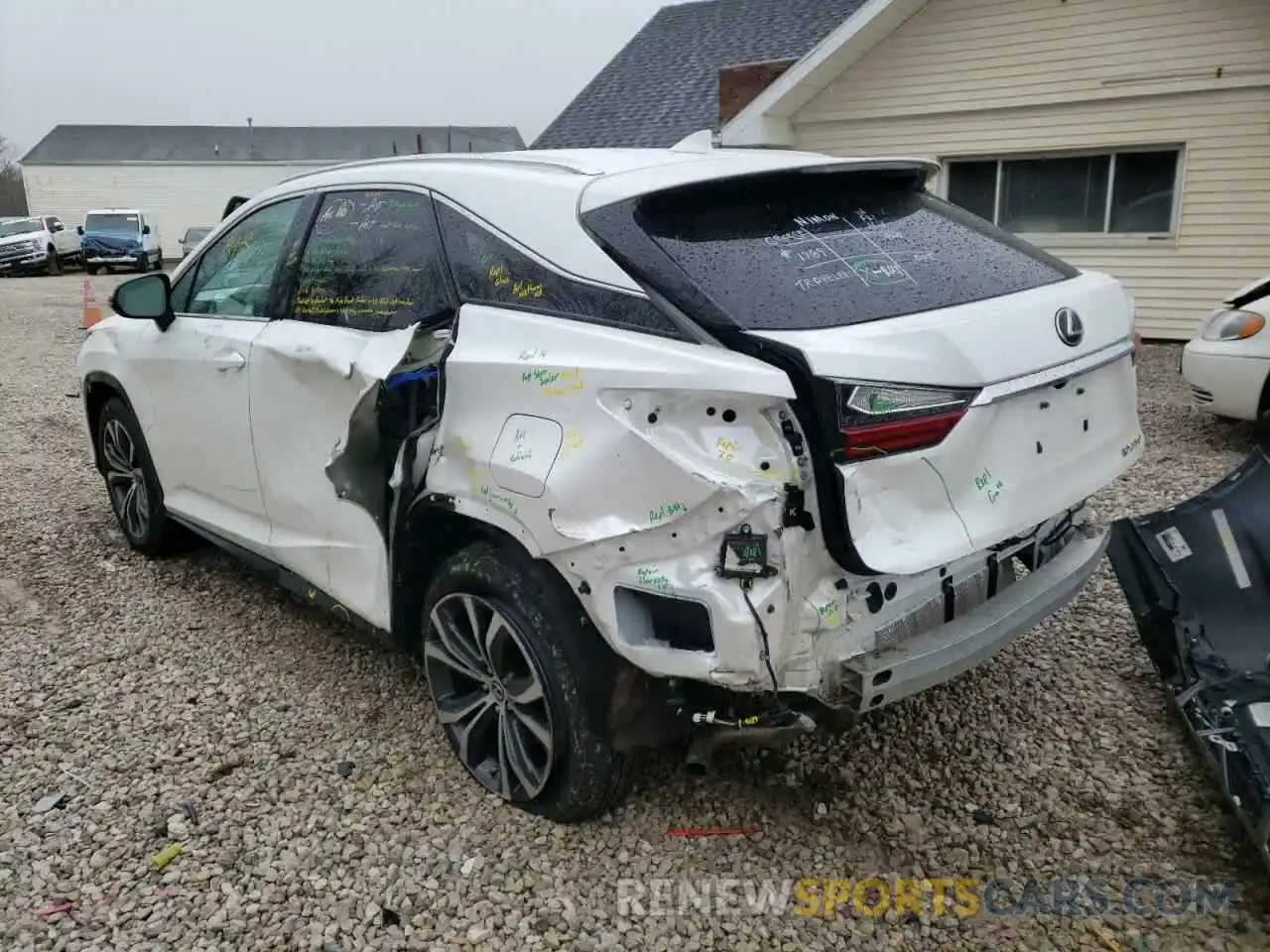 3 Photograph of a damaged car 2T2HZMDAXLC225373 LEXUS RX350 2020