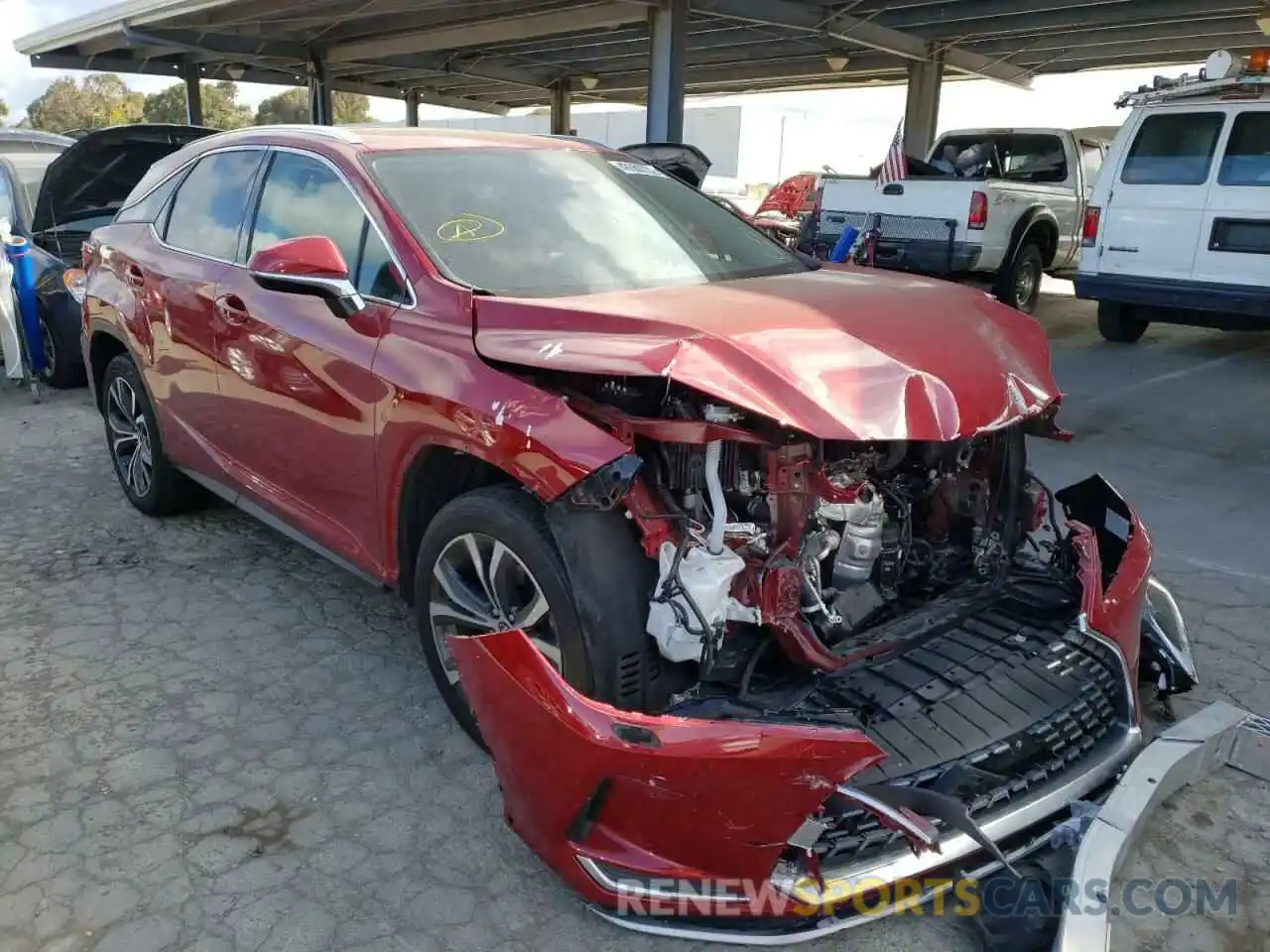 1 Photograph of a damaged car 2T2HZMDAXLC233215 LEXUS RX350 2020