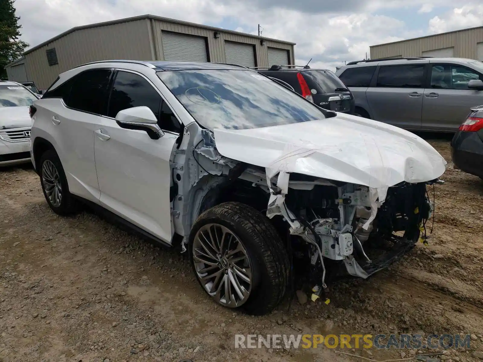 1 Photograph of a damaged car 2T2JZMAAXLC166962 LEXUS RX350 2020