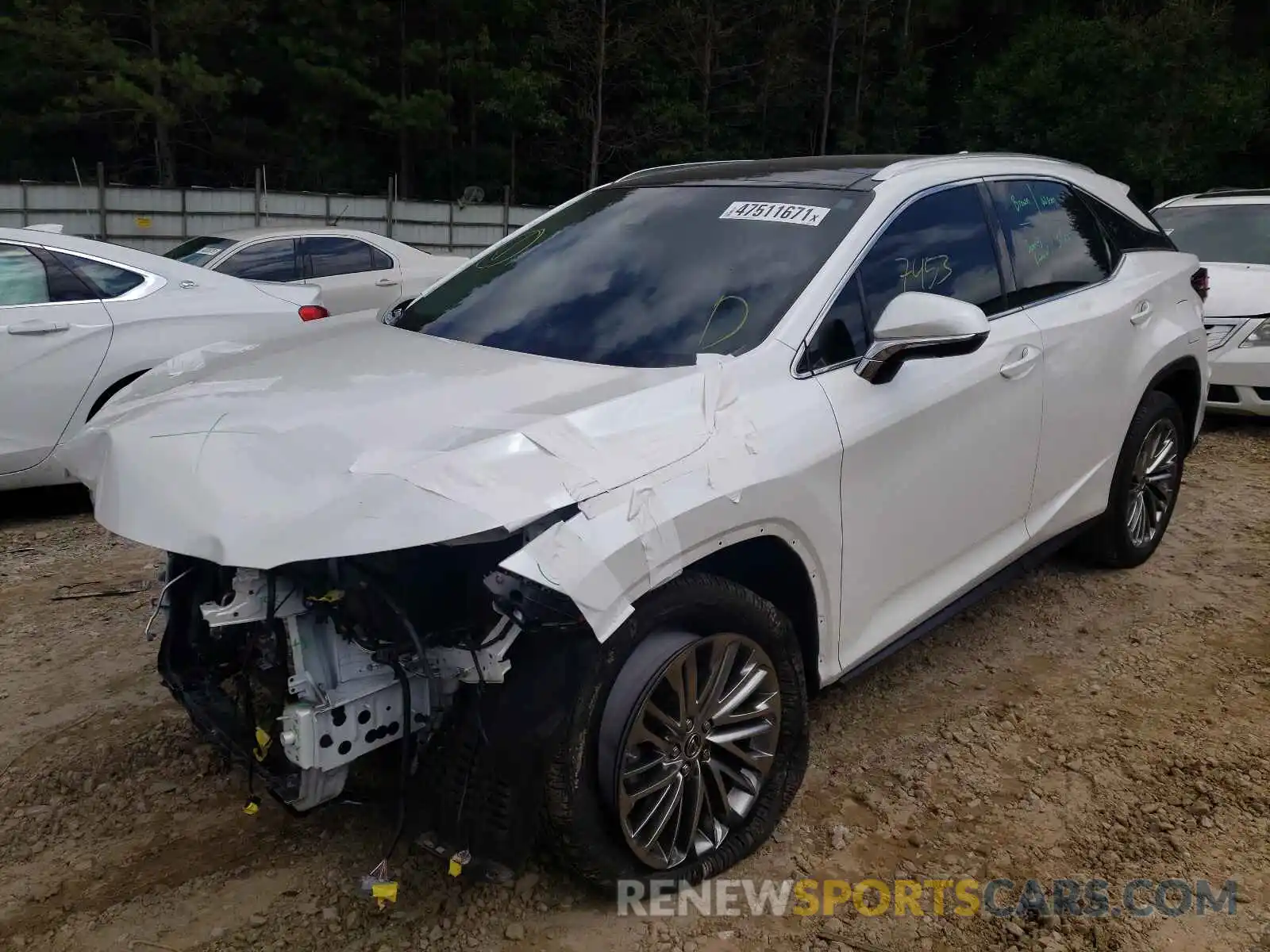 2 Photograph of a damaged car 2T2JZMAAXLC166962 LEXUS RX350 2020