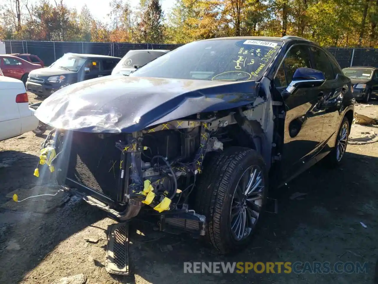 2 Photograph of a damaged car 2T2JZMDA2LC235140 LEXUS RX350 2020