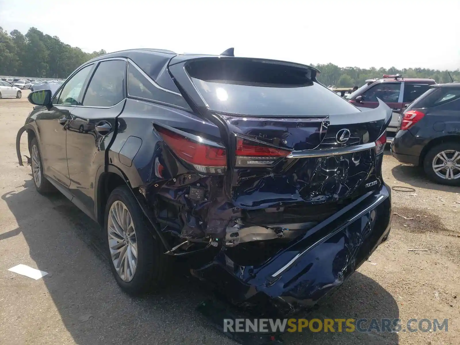 3 Photograph of a damaged car 2T2JZMDA4LC231400 LEXUS RX350 2020