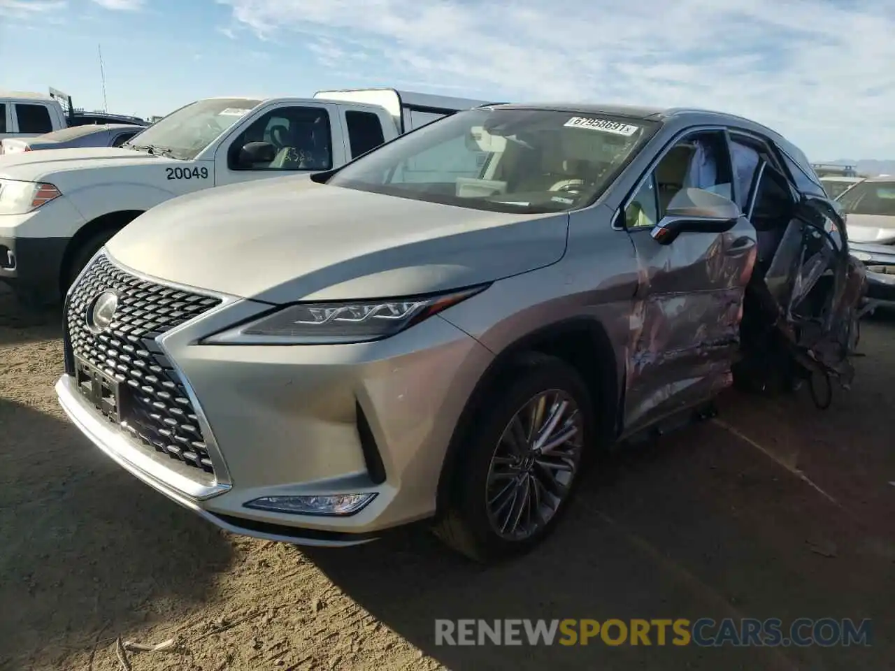 2 Photograph of a damaged car 2T2JZMDA6LC234265 LEXUS RX350 2020