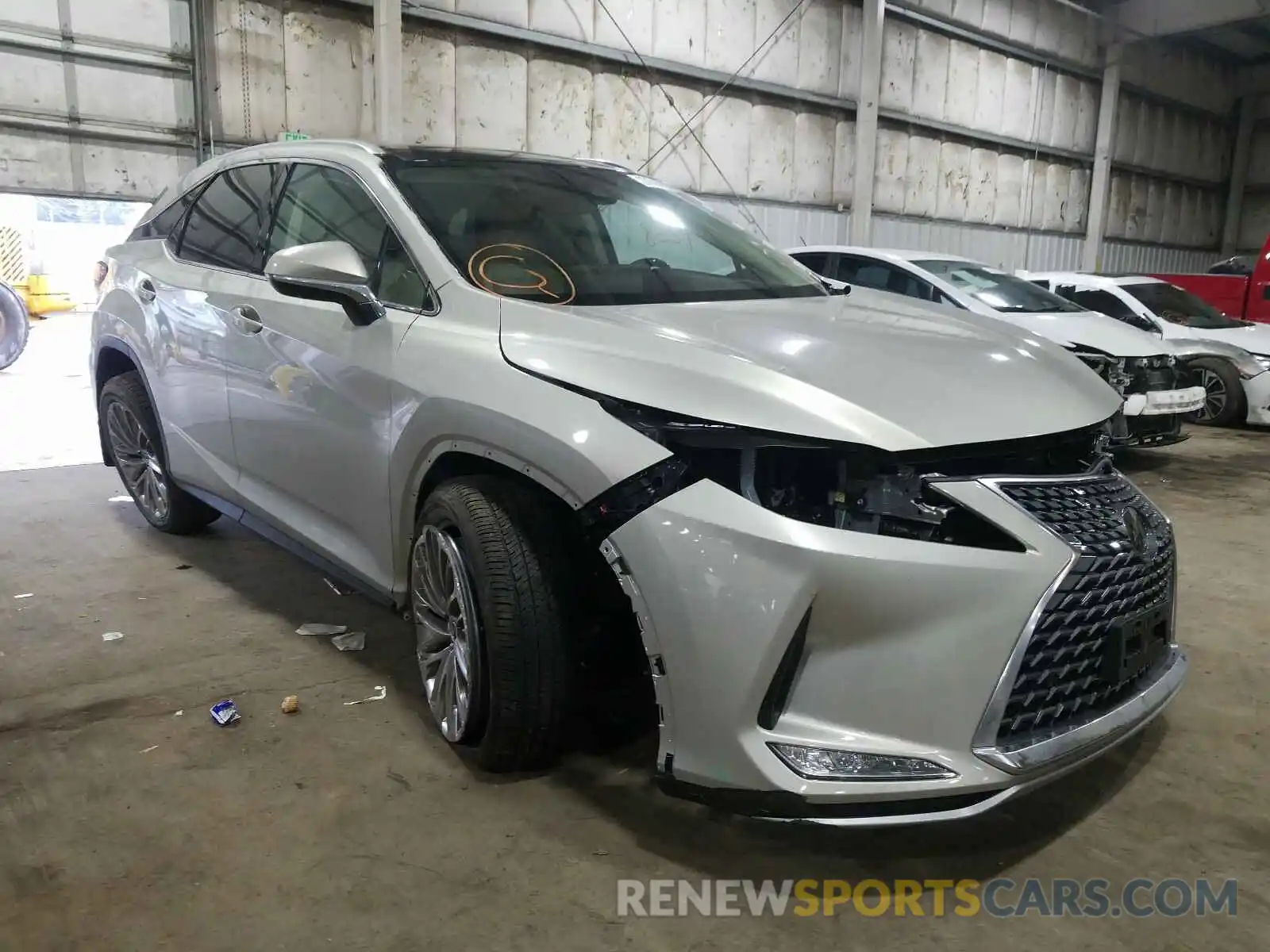 1 Photograph of a damaged car 2T2JZMDA9LC214396 LEXUS RX350 2020