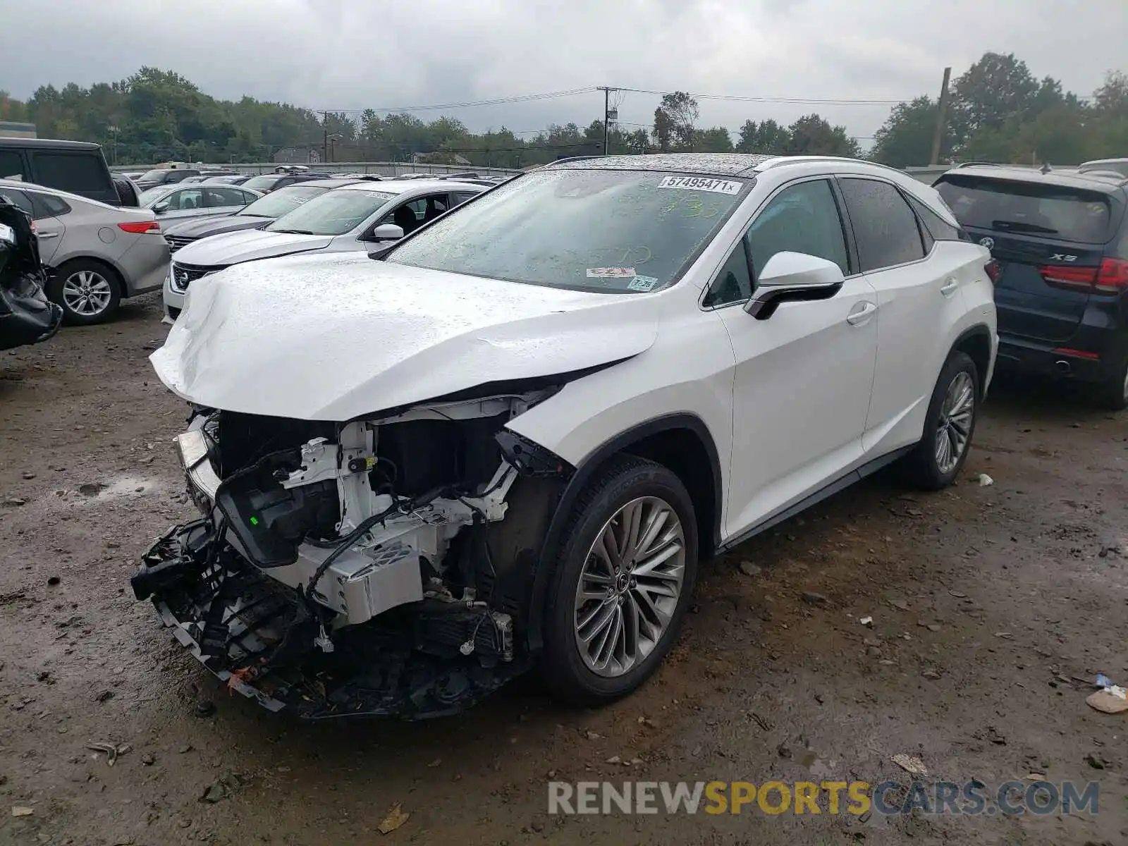 2 Photograph of a damaged car 2T2JZMDAXLC212592 LEXUS RX350 2020