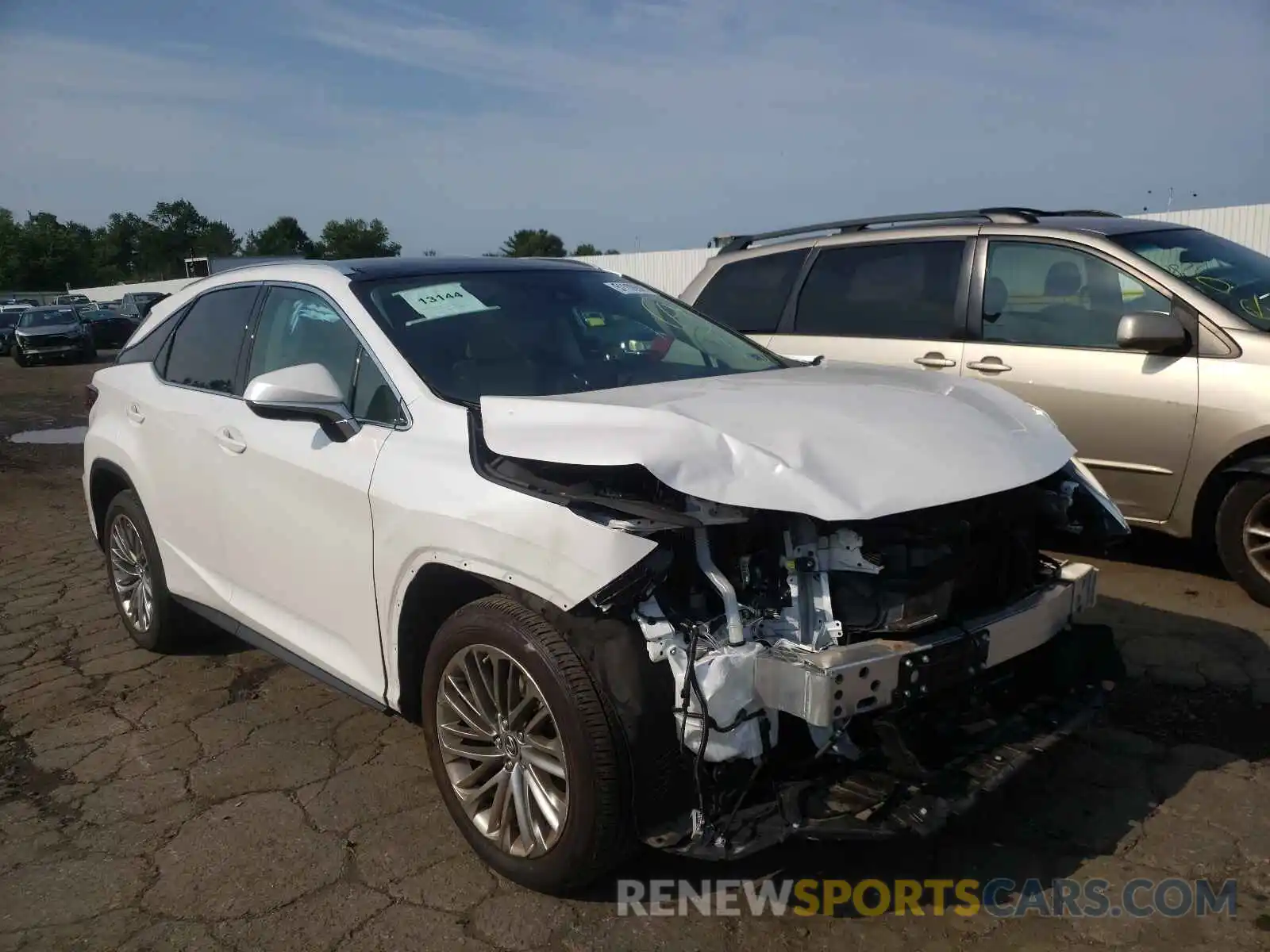 1 Photograph of a damaged car 2T2JZMDAXLC237167 LEXUS RX350 2020