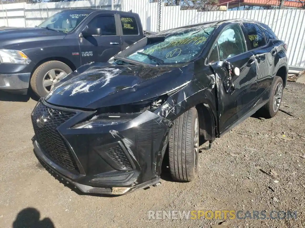 2 Photograph of a damaged car 2T2SZMDA1LC248627 LEXUS RX350 2020