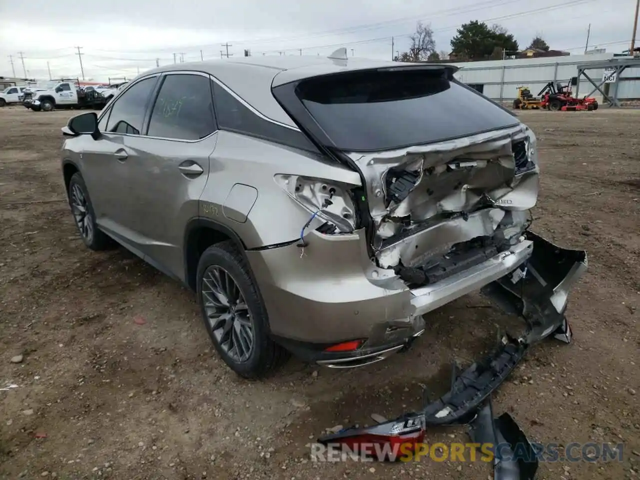 3 Photograph of a damaged car 2T2SZMDA2LC221954 LEXUS RX350 2020